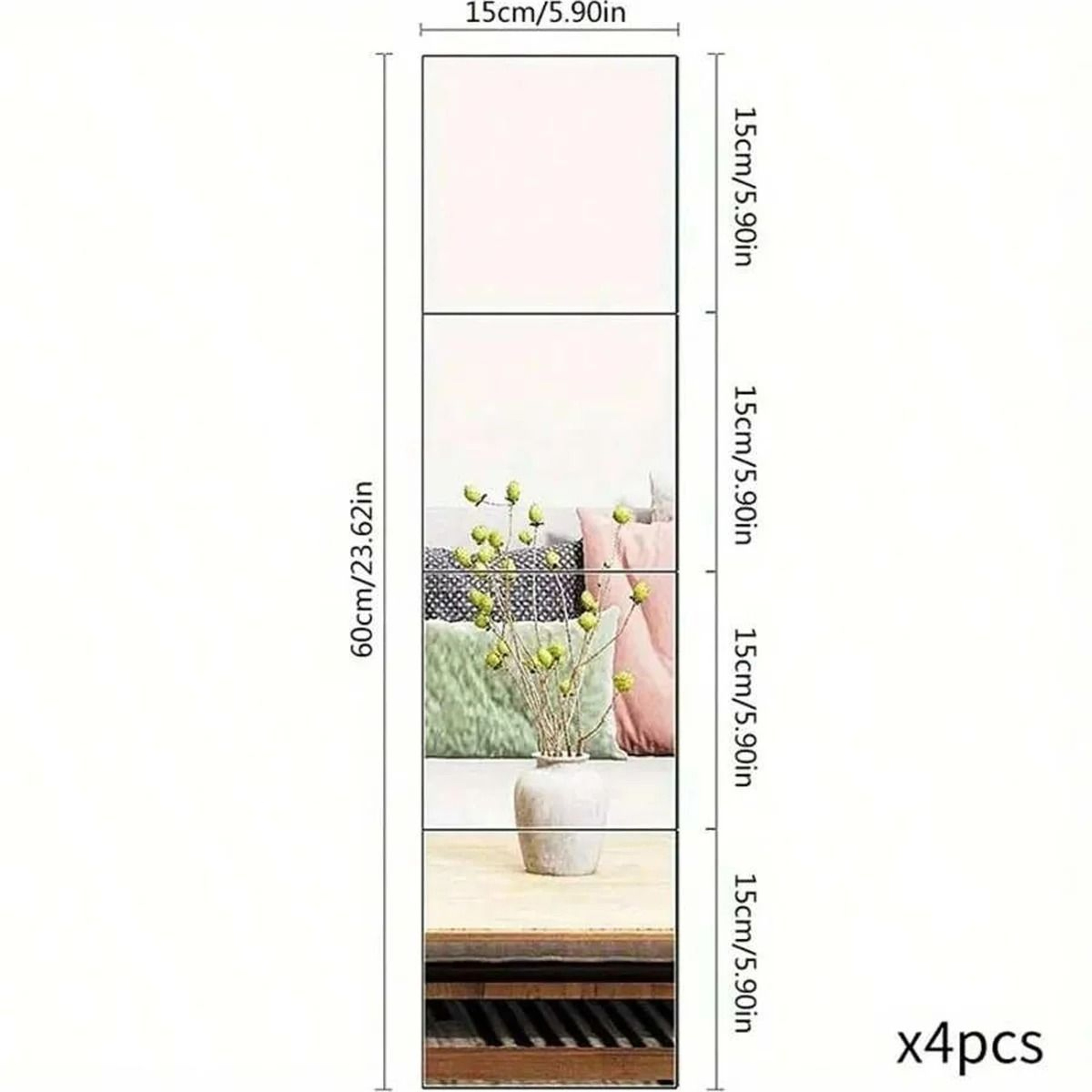 Self Adhesive Acrylic Mirror Wall Stickers 9