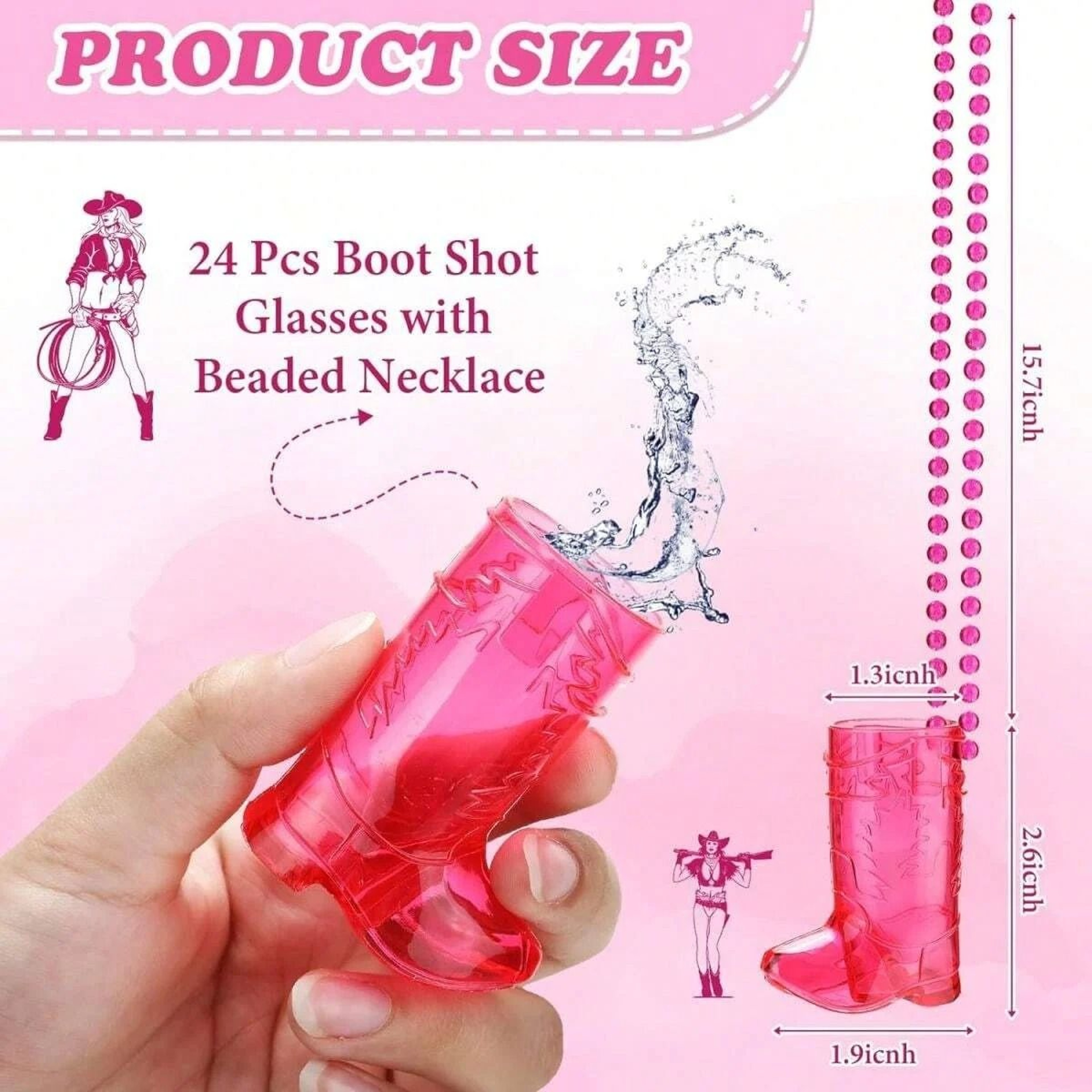 Cowboy Boot Shot Glass Necklace – view 1
