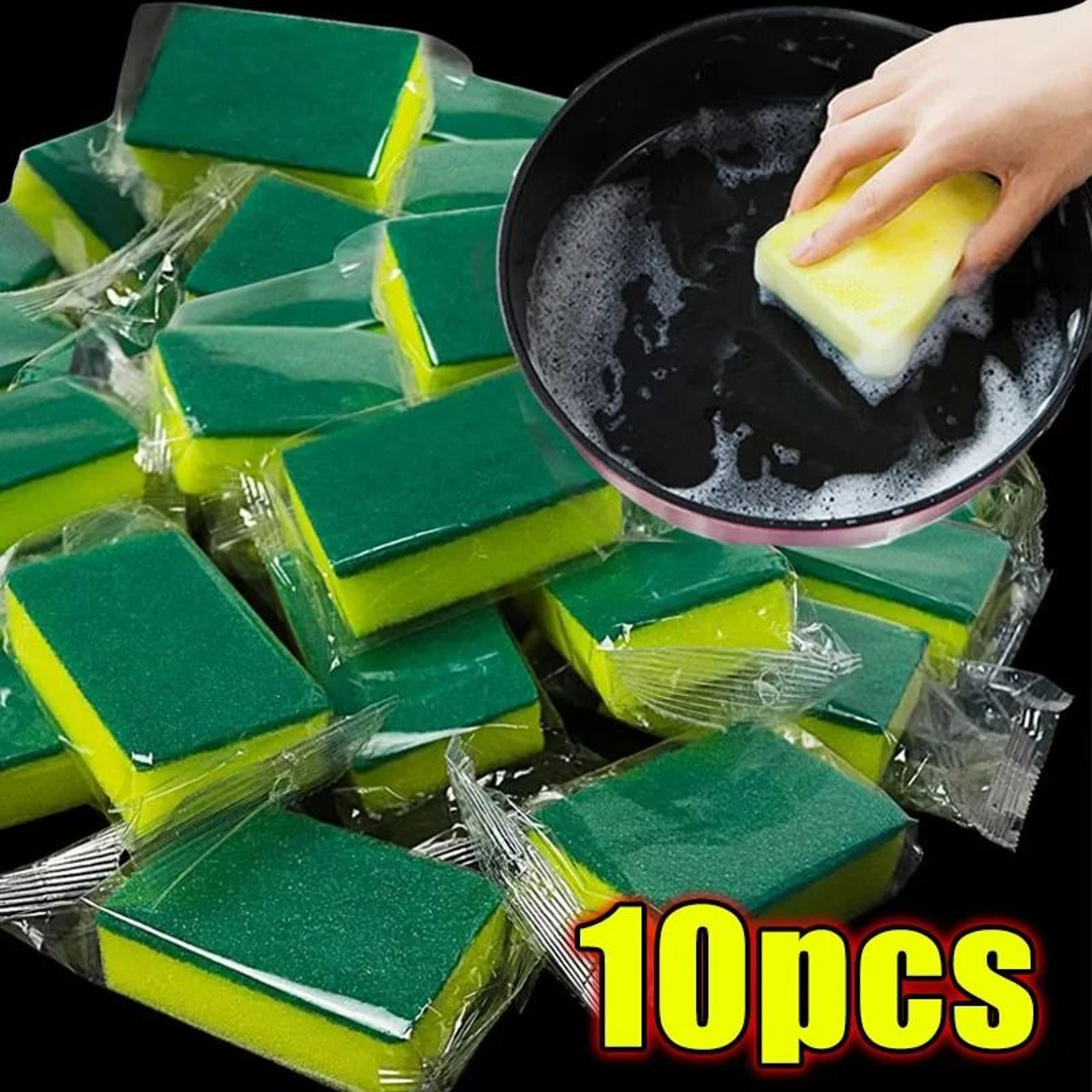 Kitchen Dishwashing Sponge Pad Set 7