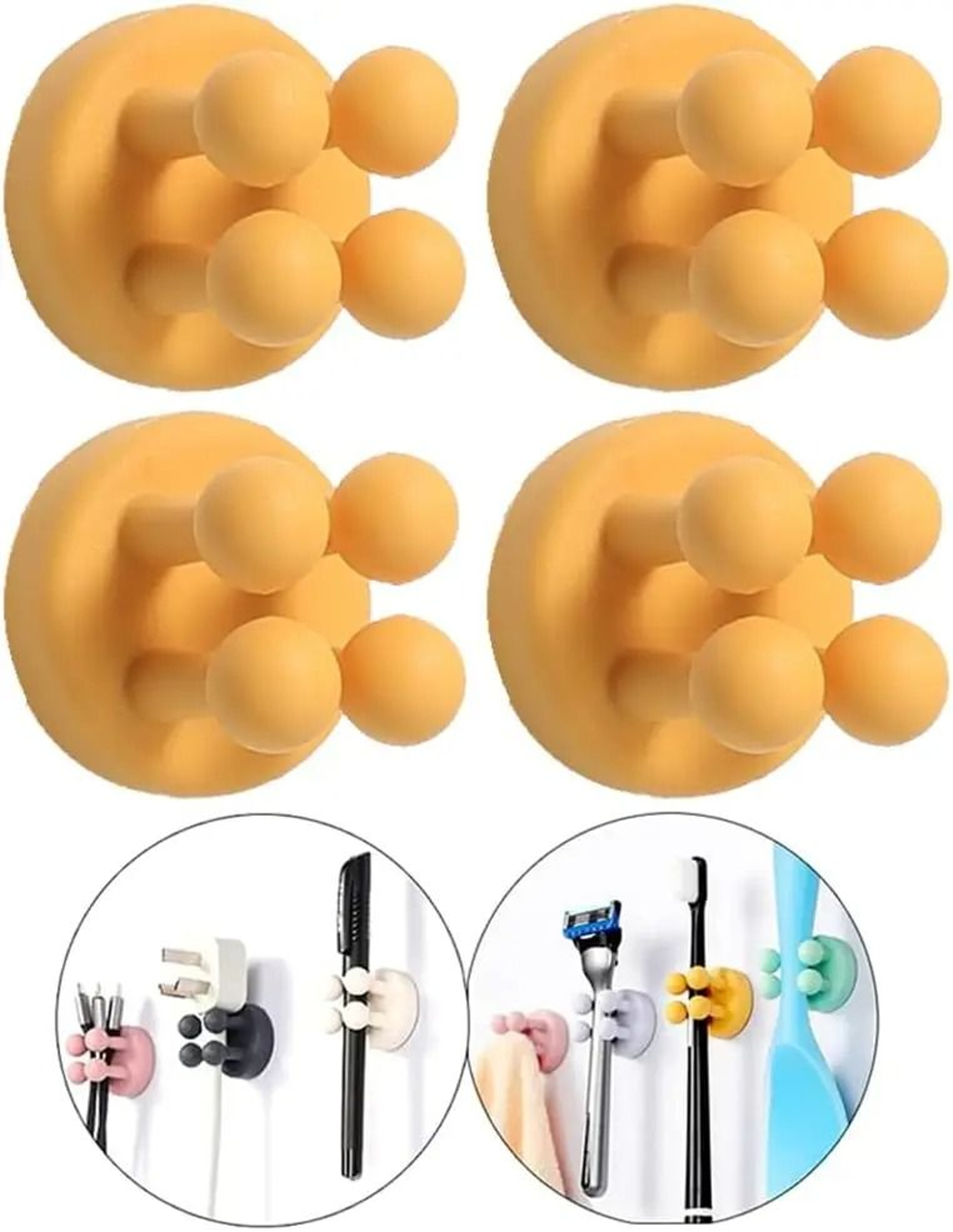 Self Adhesive Silicone Toothbrush Holder Wall Hook 13