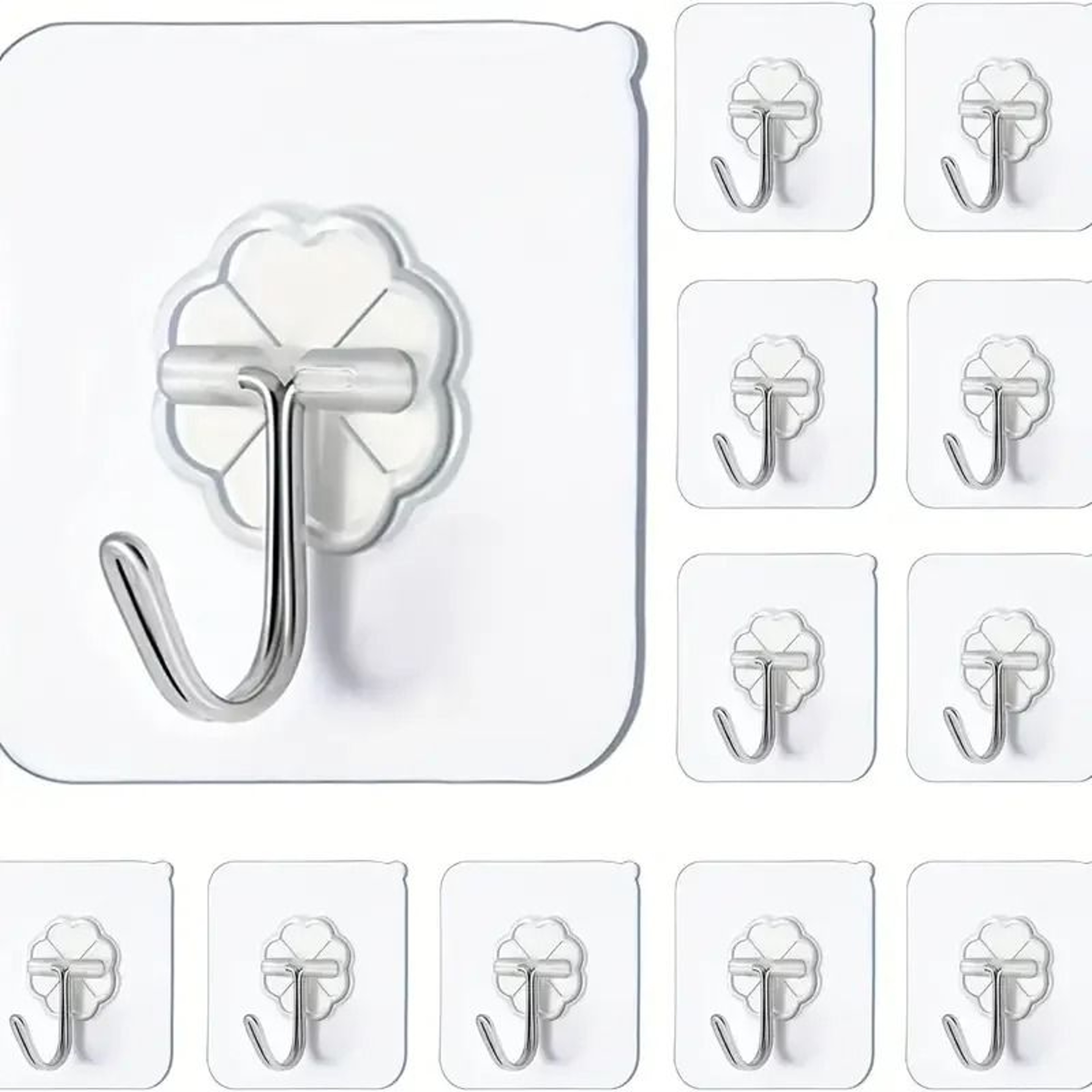Transparent Self Adhesive Wall Hooks Heavy Duty Multipurpose Hooks 1