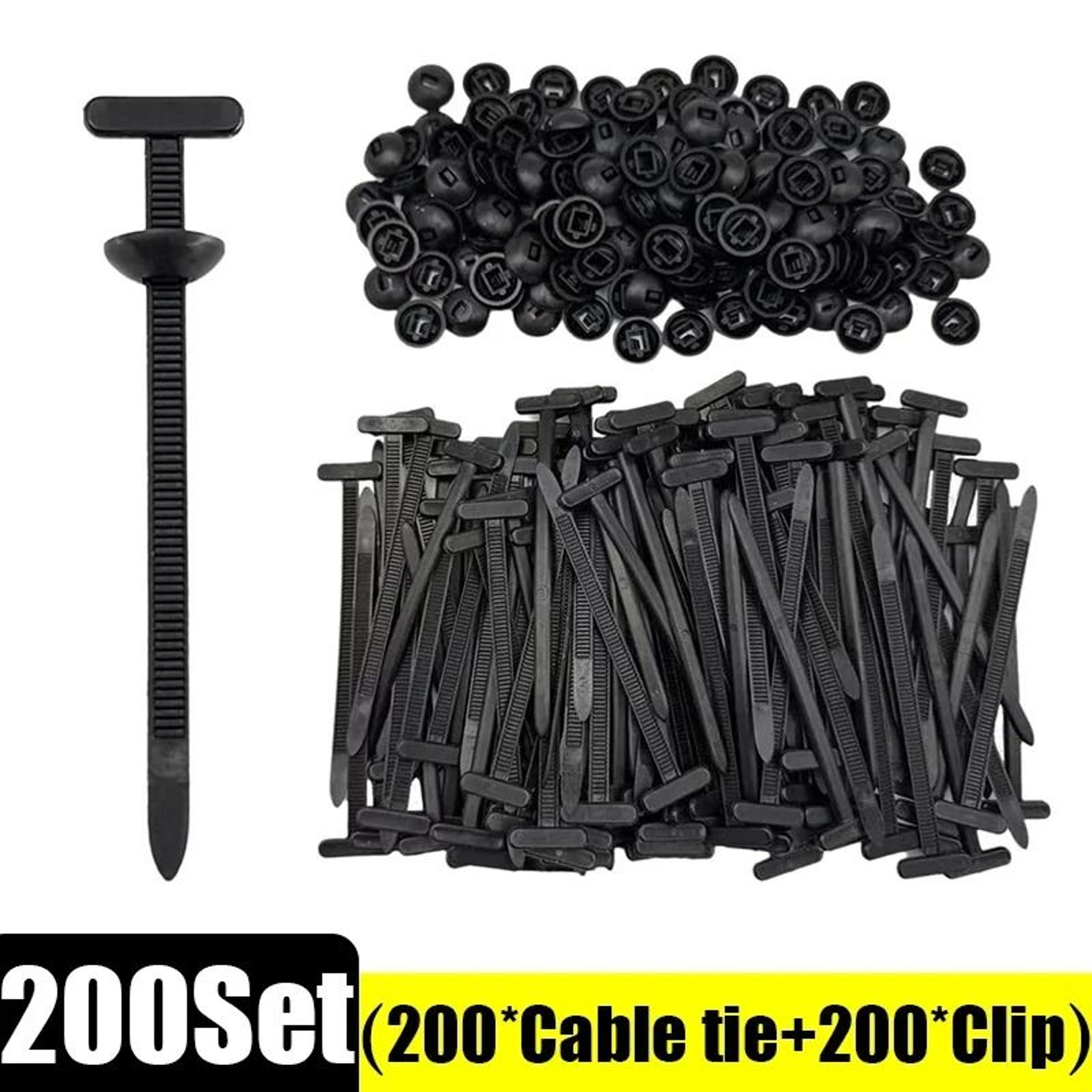 Nylon Auto Fastener Clips Cable Tie Buckle Wire Management Clips 10