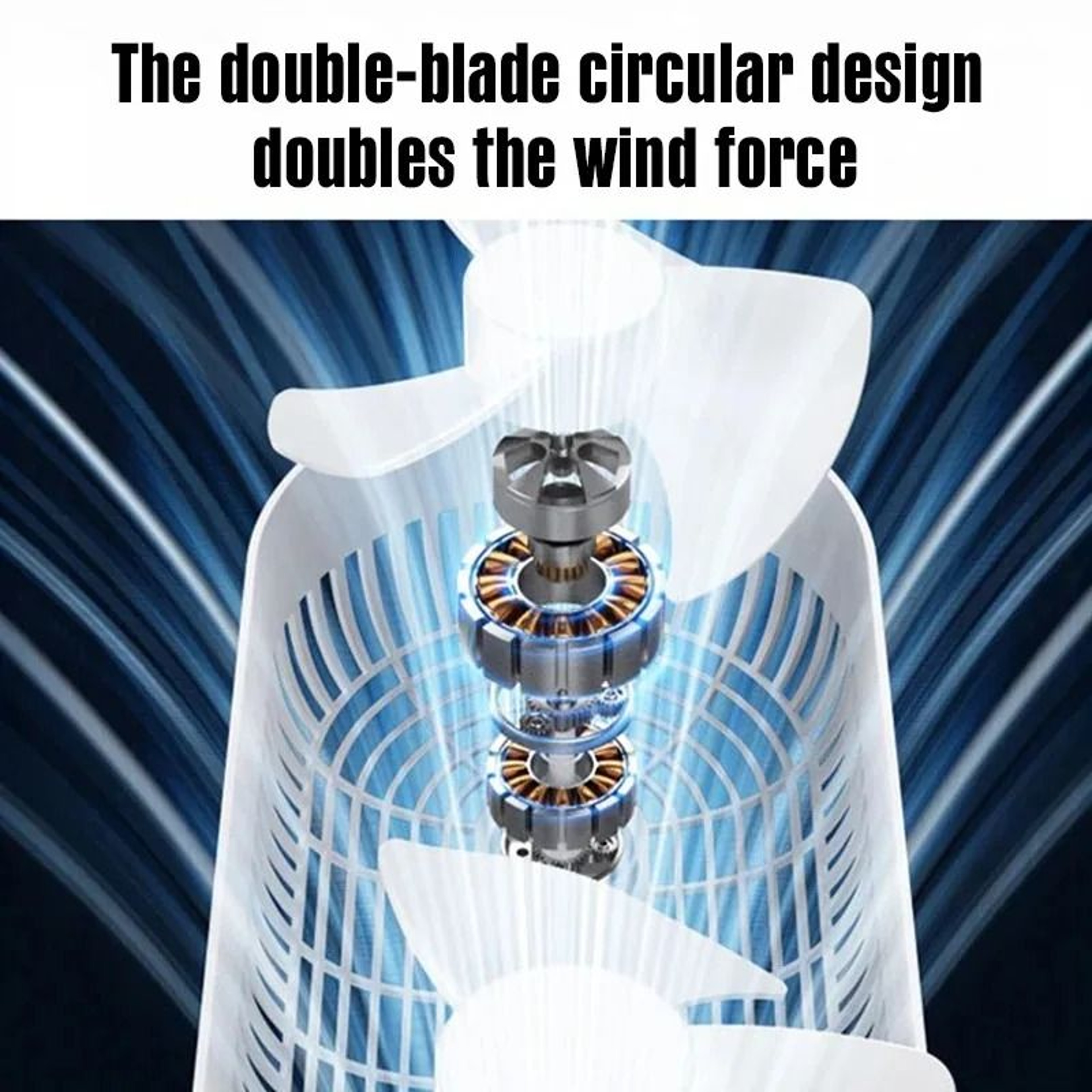 Portable Rechargeable Desktop Cooling Fan 5 Speed 5