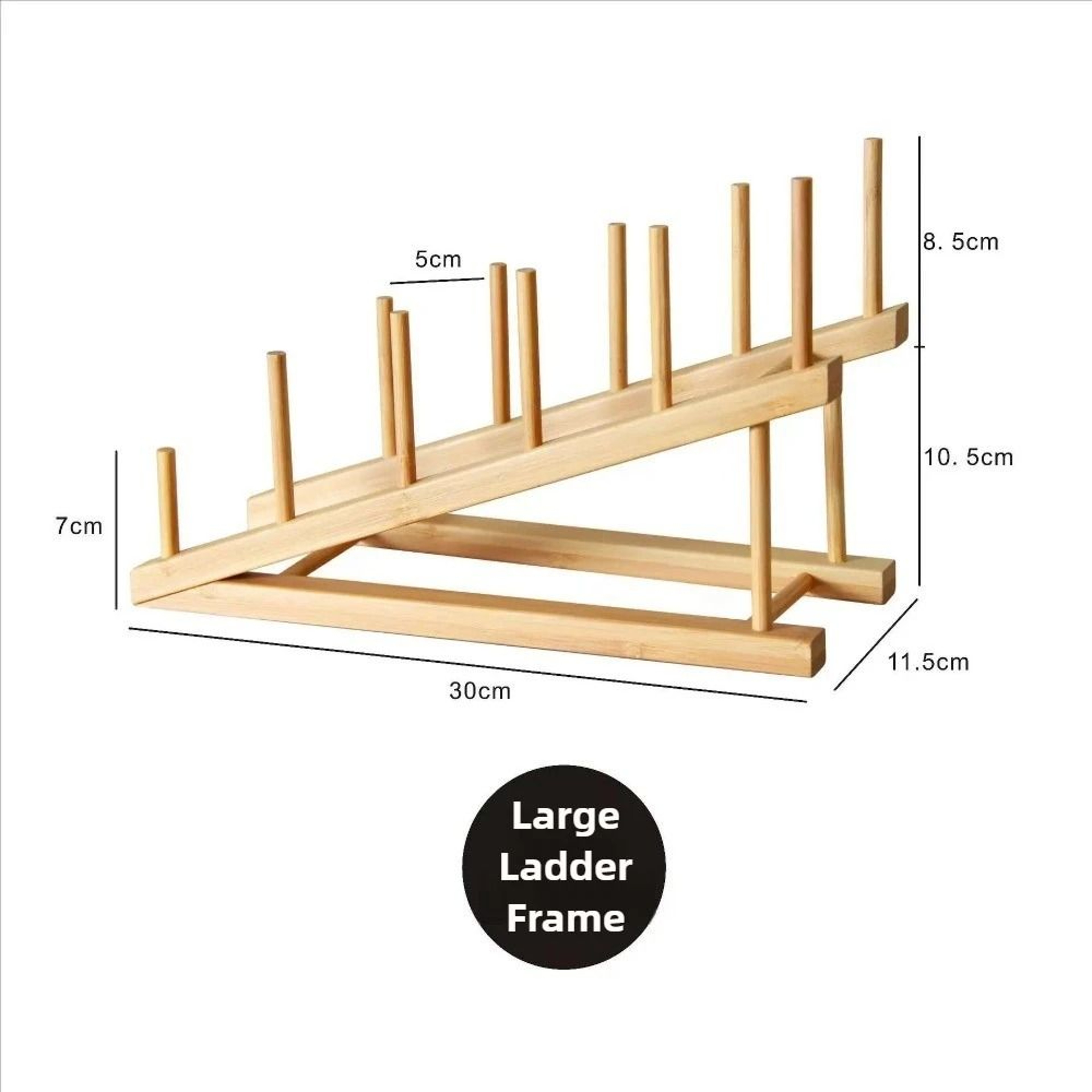DIY Bamboo Dish Drying Rack Kitchen Plate Organizer 6