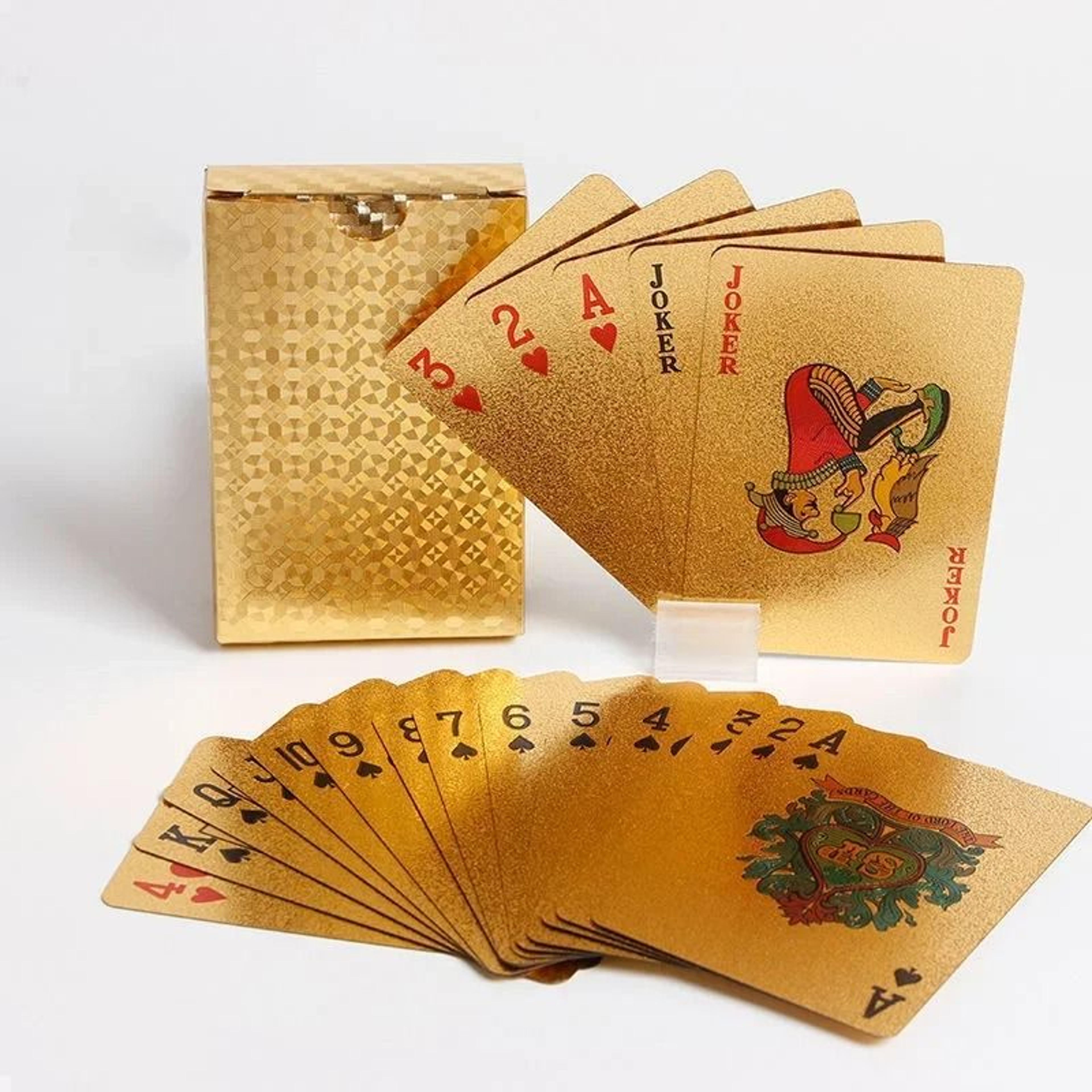 Black Gold Waterproof Playing Cards Poker Set 9