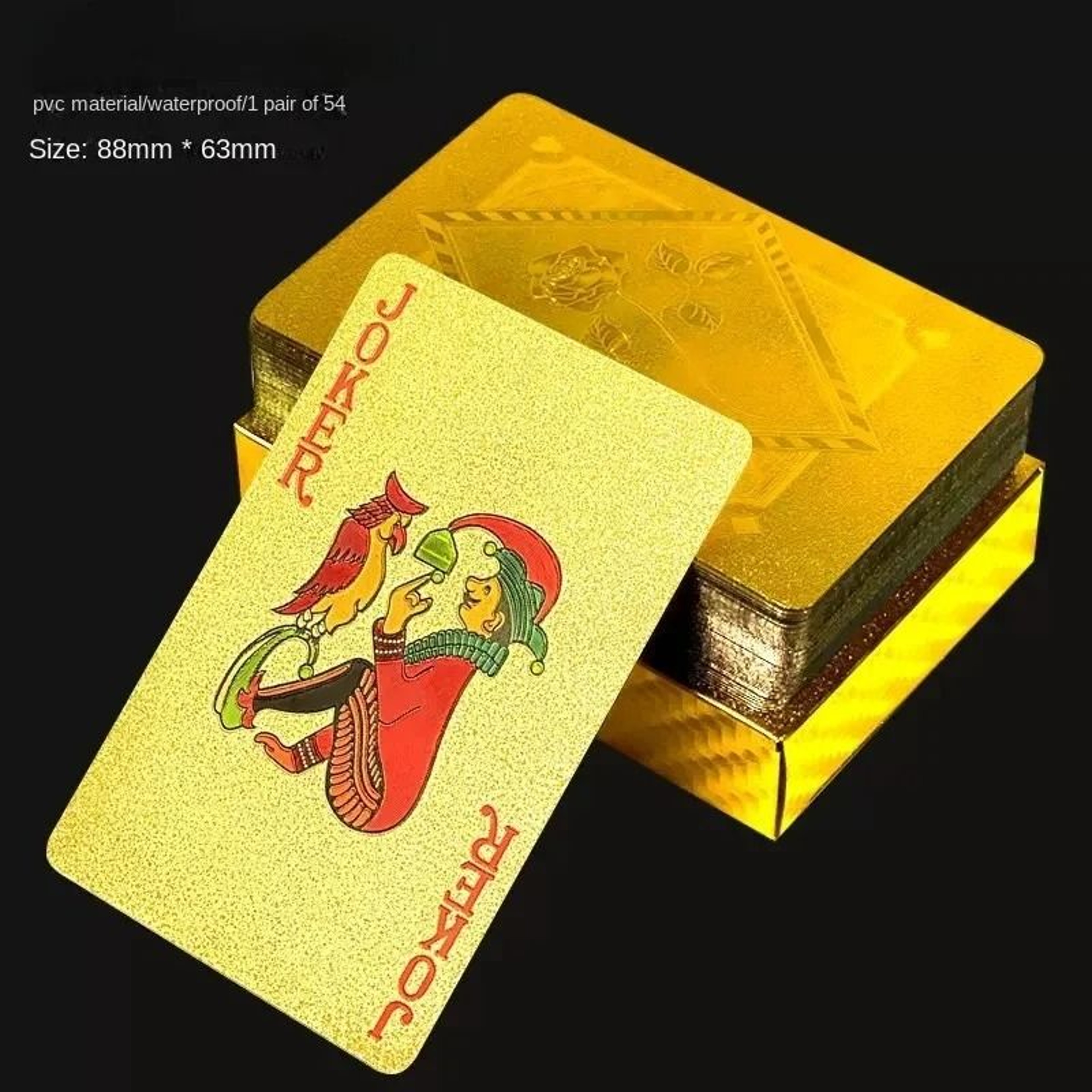 Black Gold Waterproof Playing Cards Poker Set 11