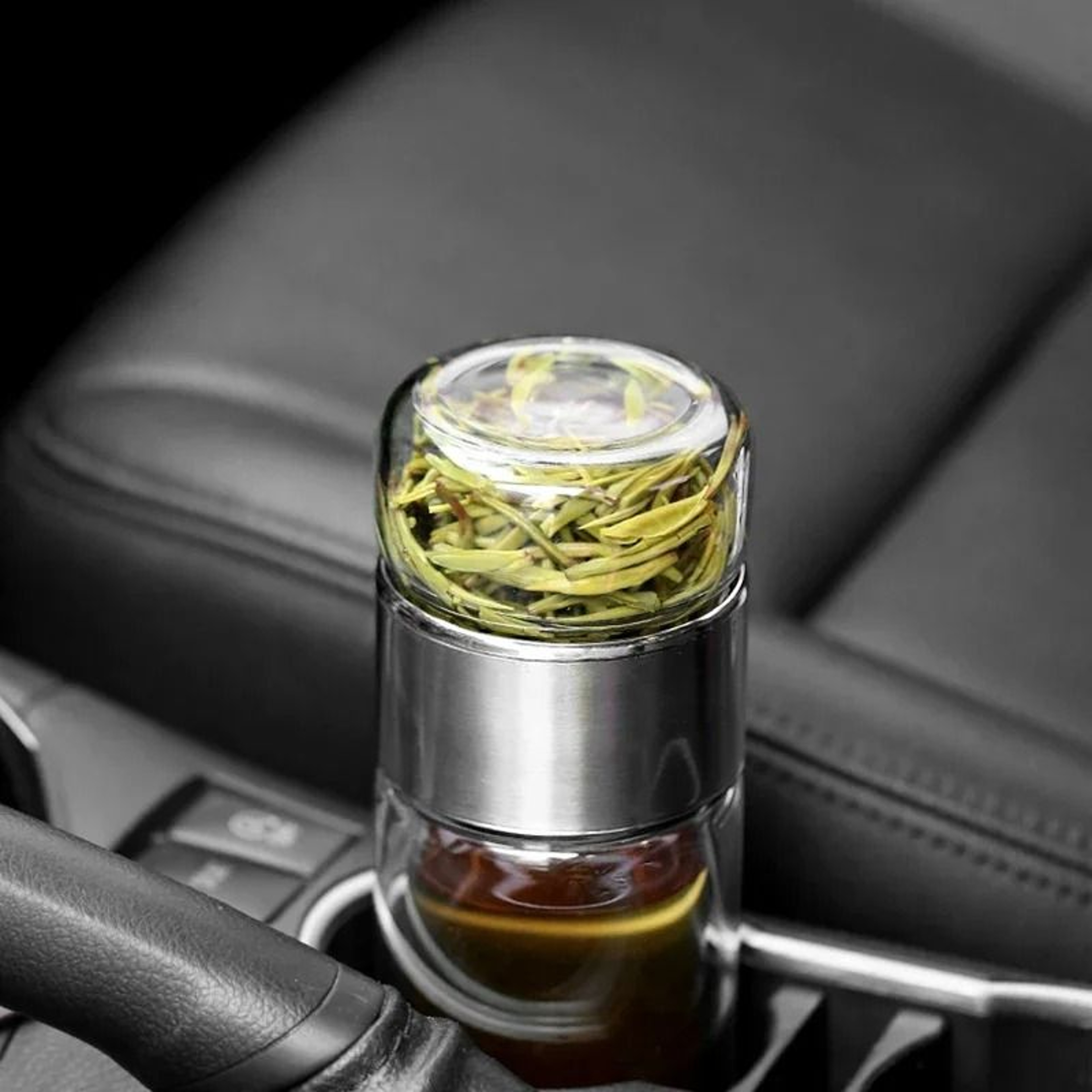 Double Wall Glass Tea Tumbler With Infuser 2