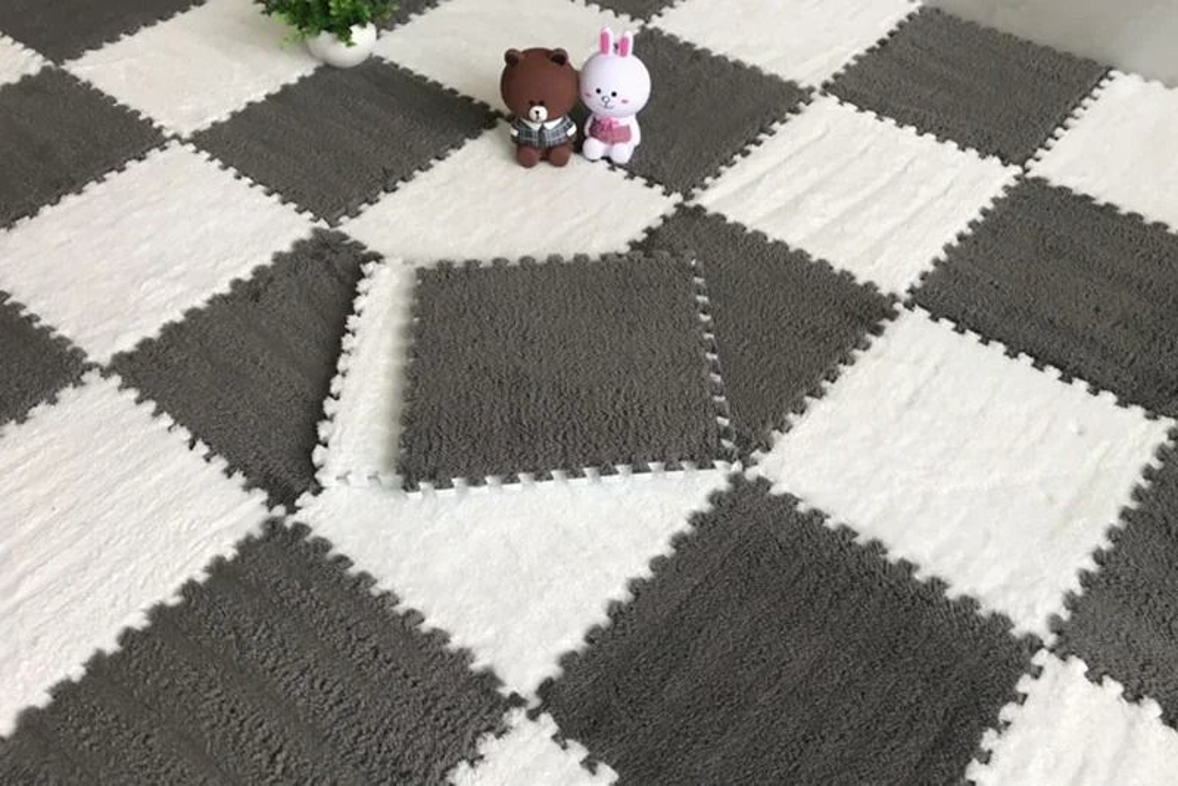 20 Piece Plush EVA Foam Puzzle Play Mat For Kids 6