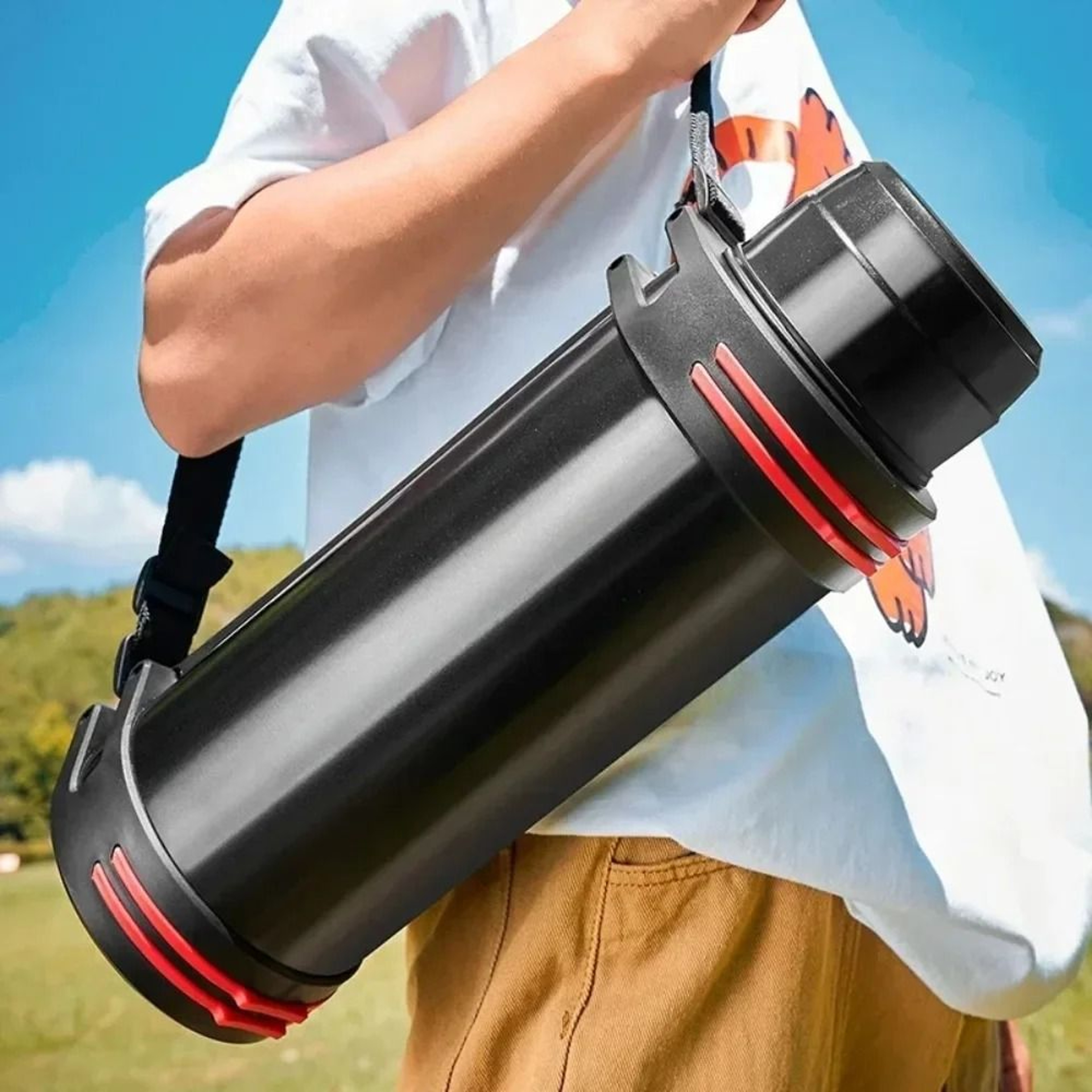 Large Stainless Steel Vacuum Thermos Bottle 2