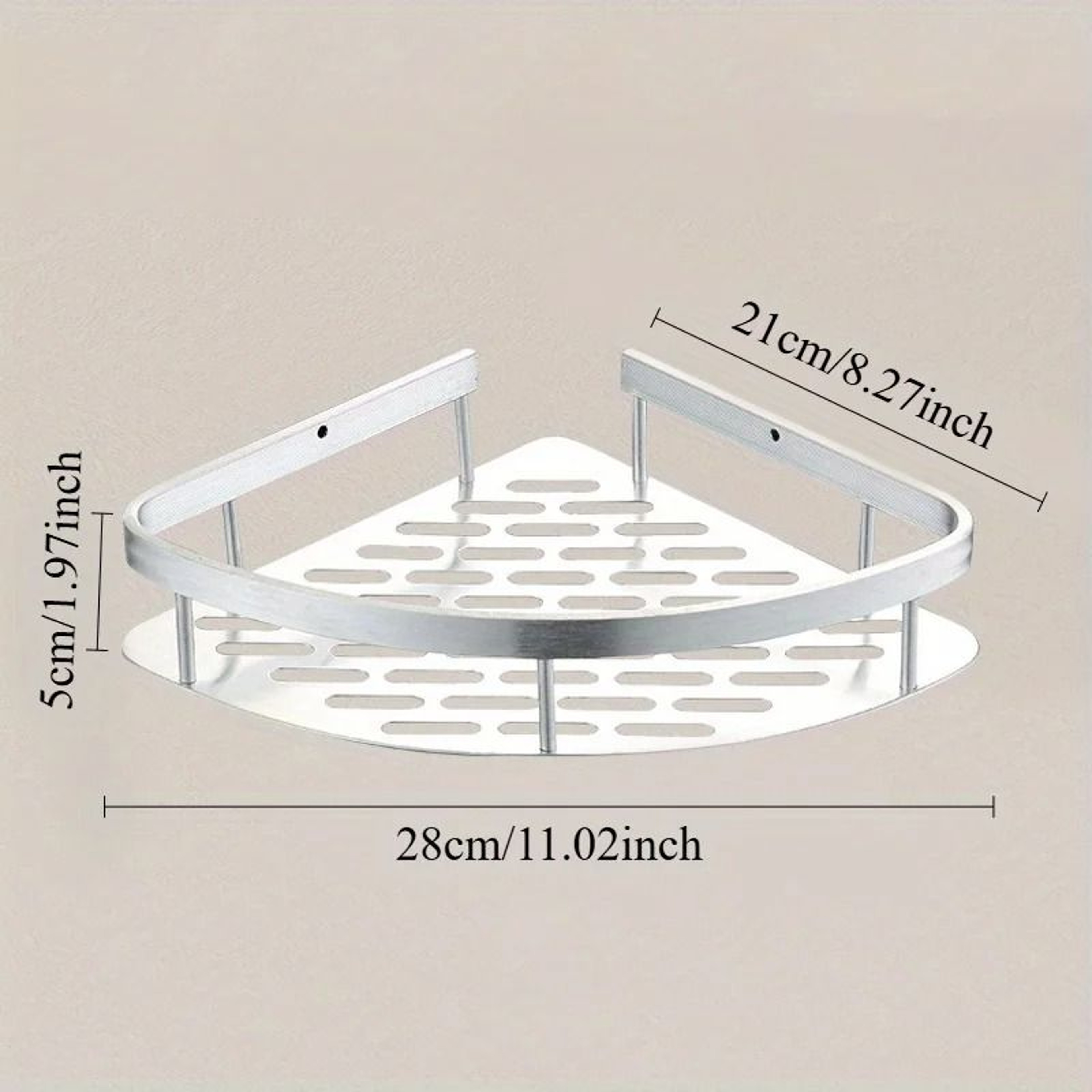 Metal Tension Mounted Corner Shower Caddy – view 9