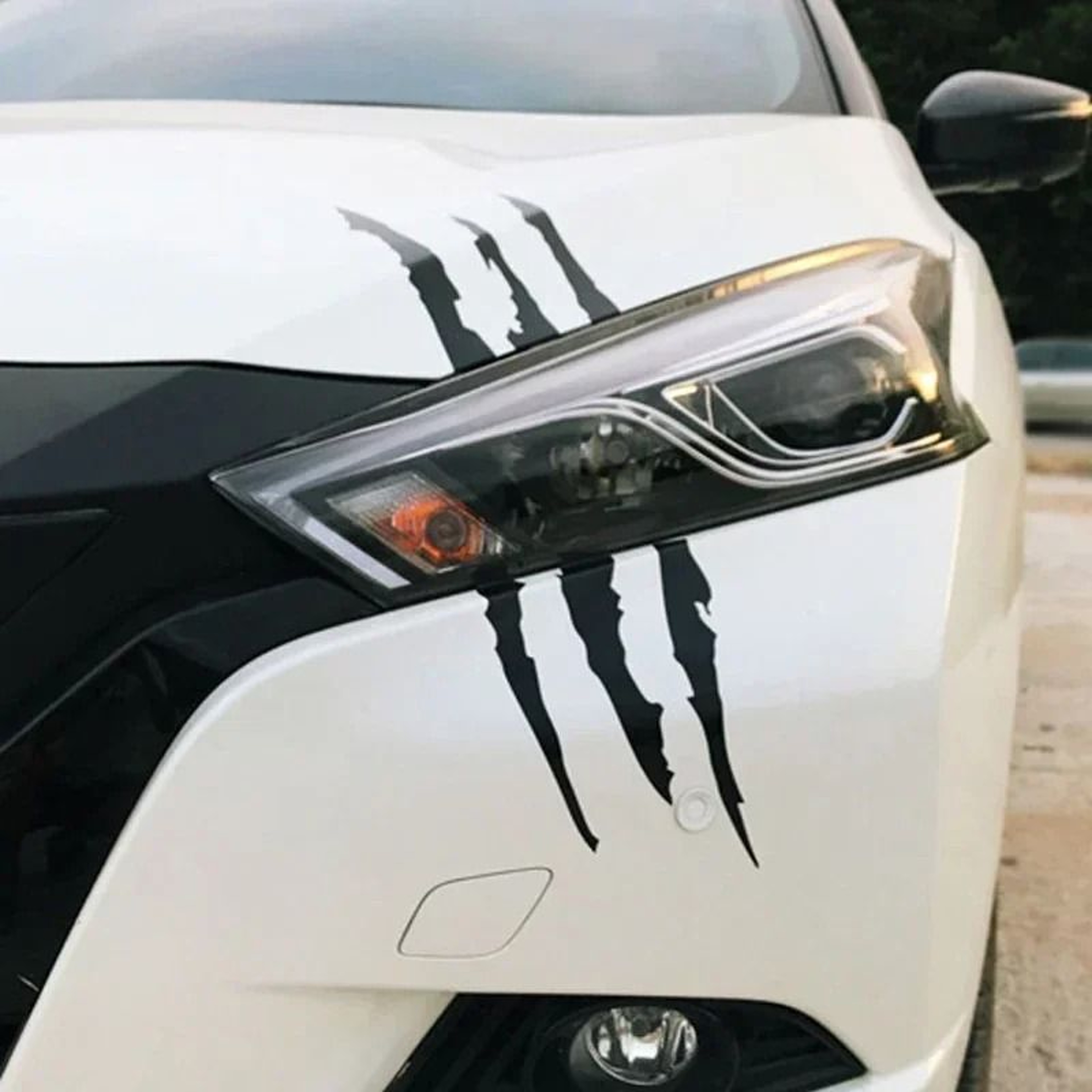 Universal Ghost Claw Reflective Headlight Stickers Creative Car Lamp Decals 4