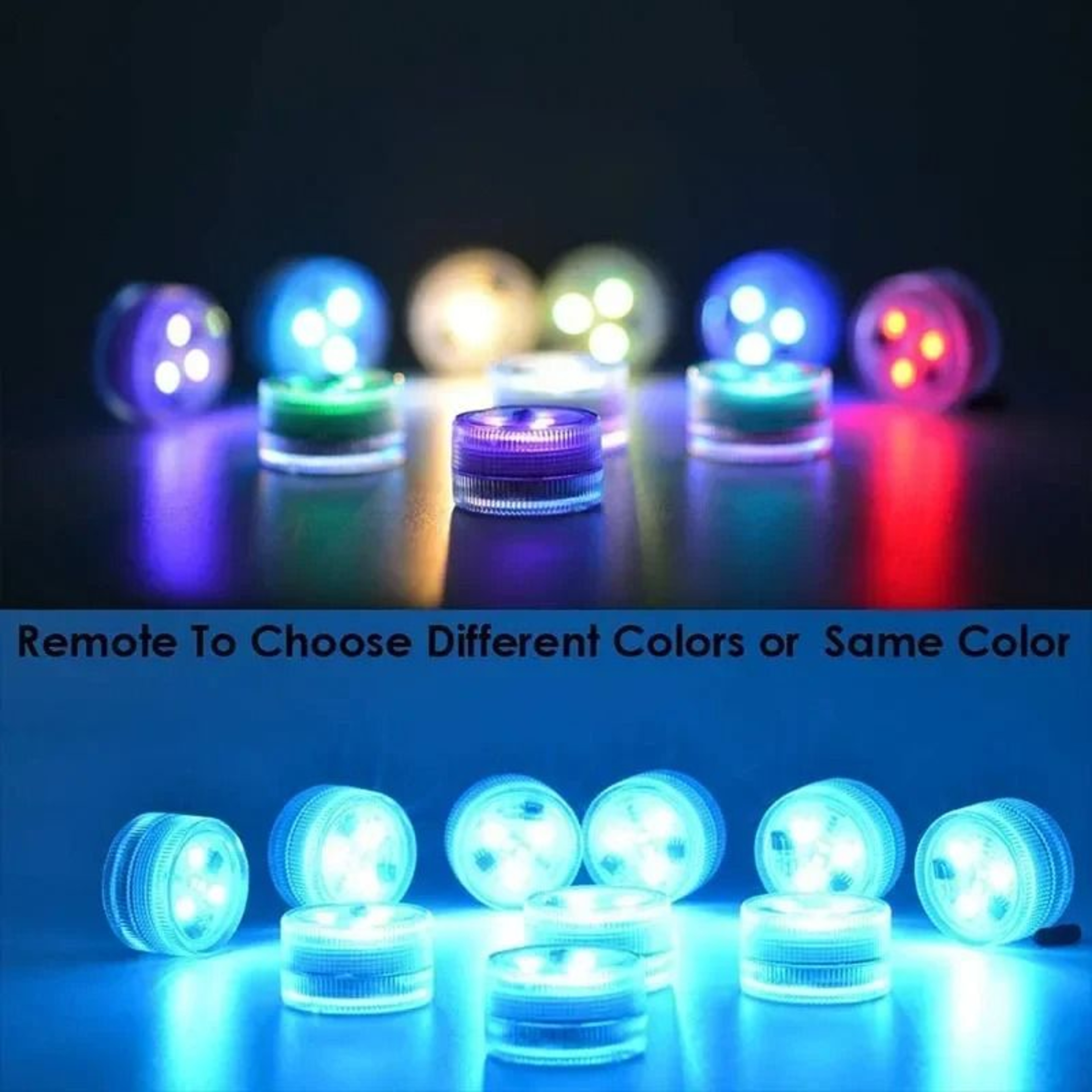 Wireless LED Car Interior Ambient Lights With Remote Control Battery Powered 1