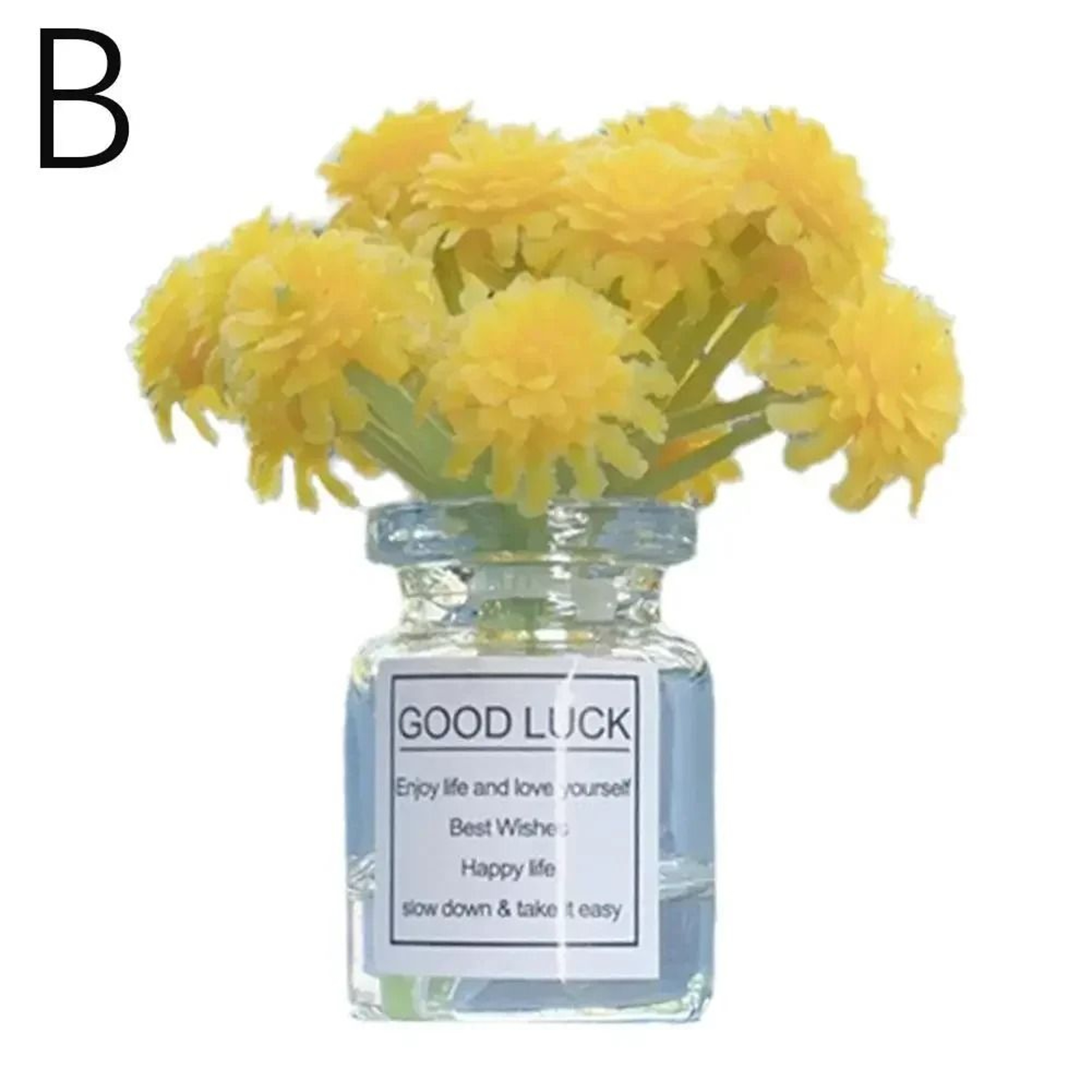 Mini Vase Car Air Vent Aromatherapy Diffuser Clip With Simulated Flowers 8
