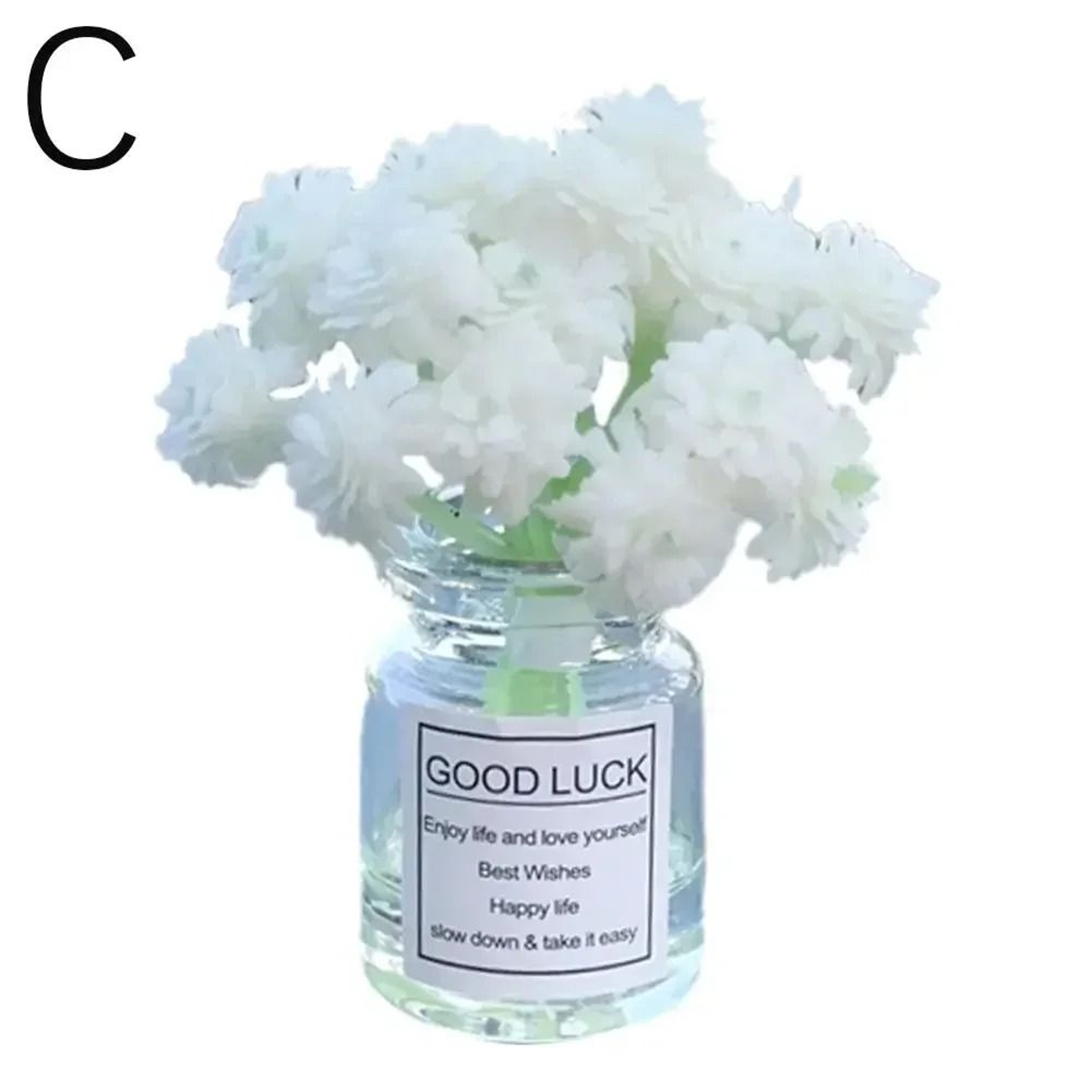 Mini Vase Car Air Vent Aromatherapy Diffuser Clip With Simulated Flowers 9