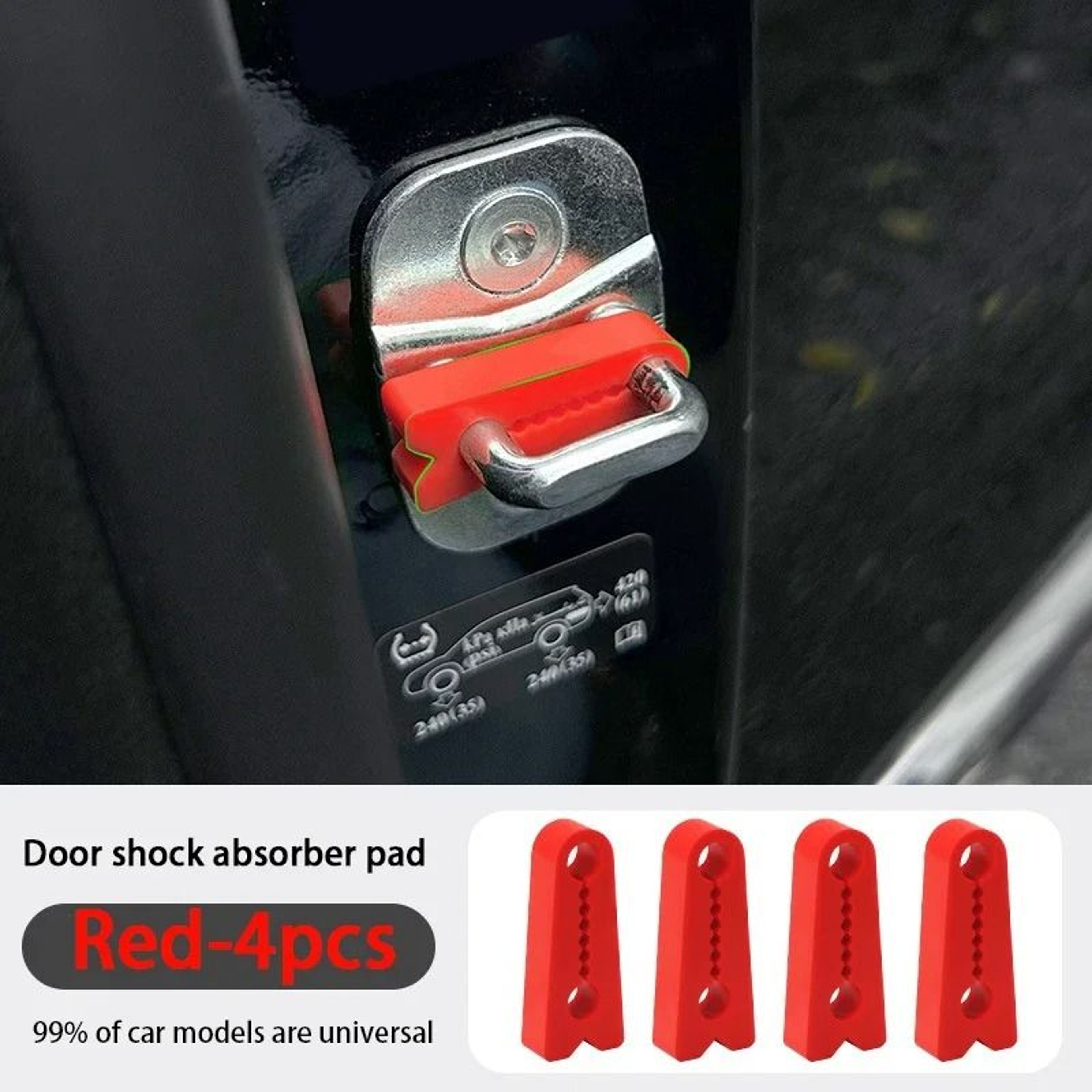 Silicone Car Door Lock Protector Covers Shock Absorbing Anti Collision Pads 6