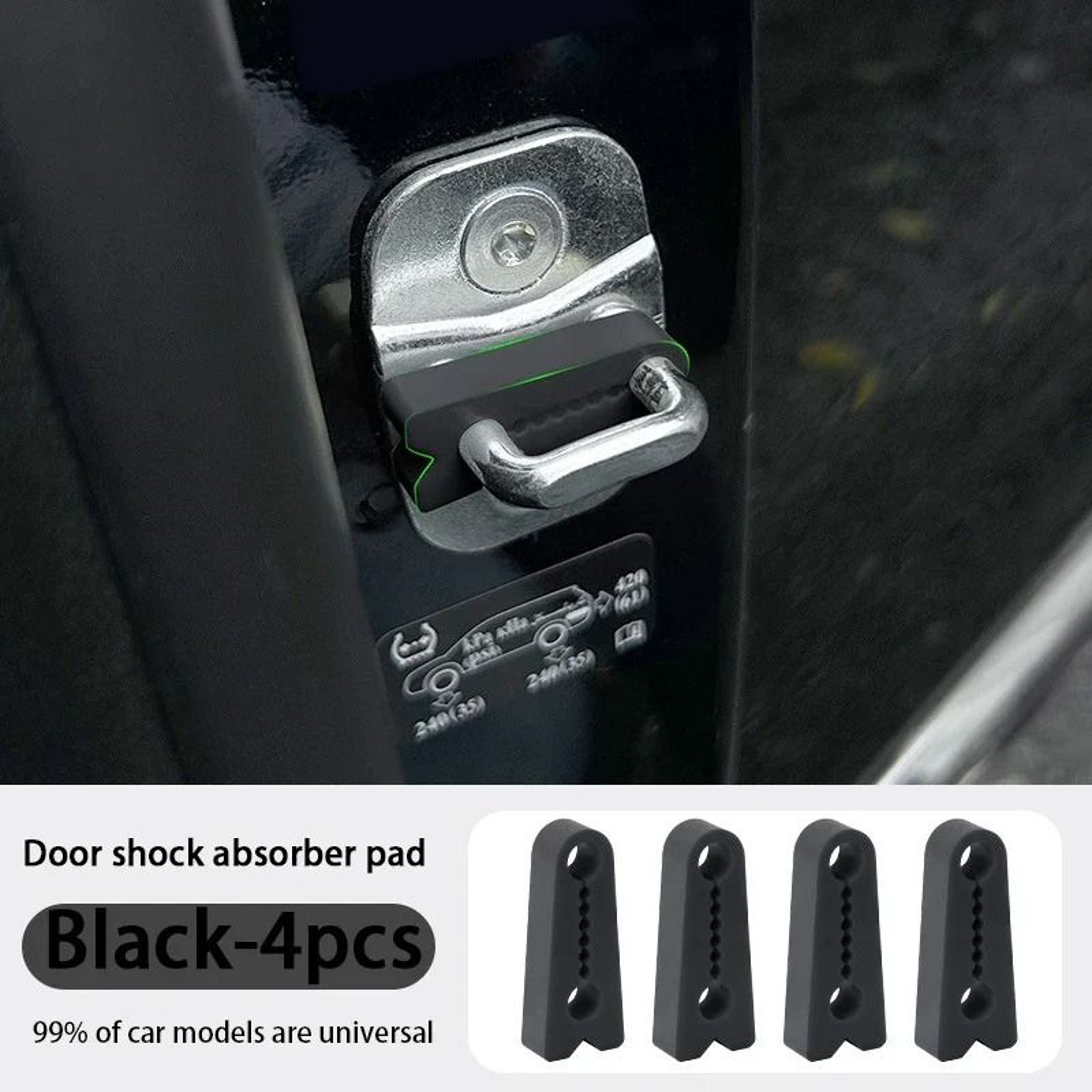 Silicone Car Door Lock Protector Covers Shock Absorbing Anti Collision Pads 8