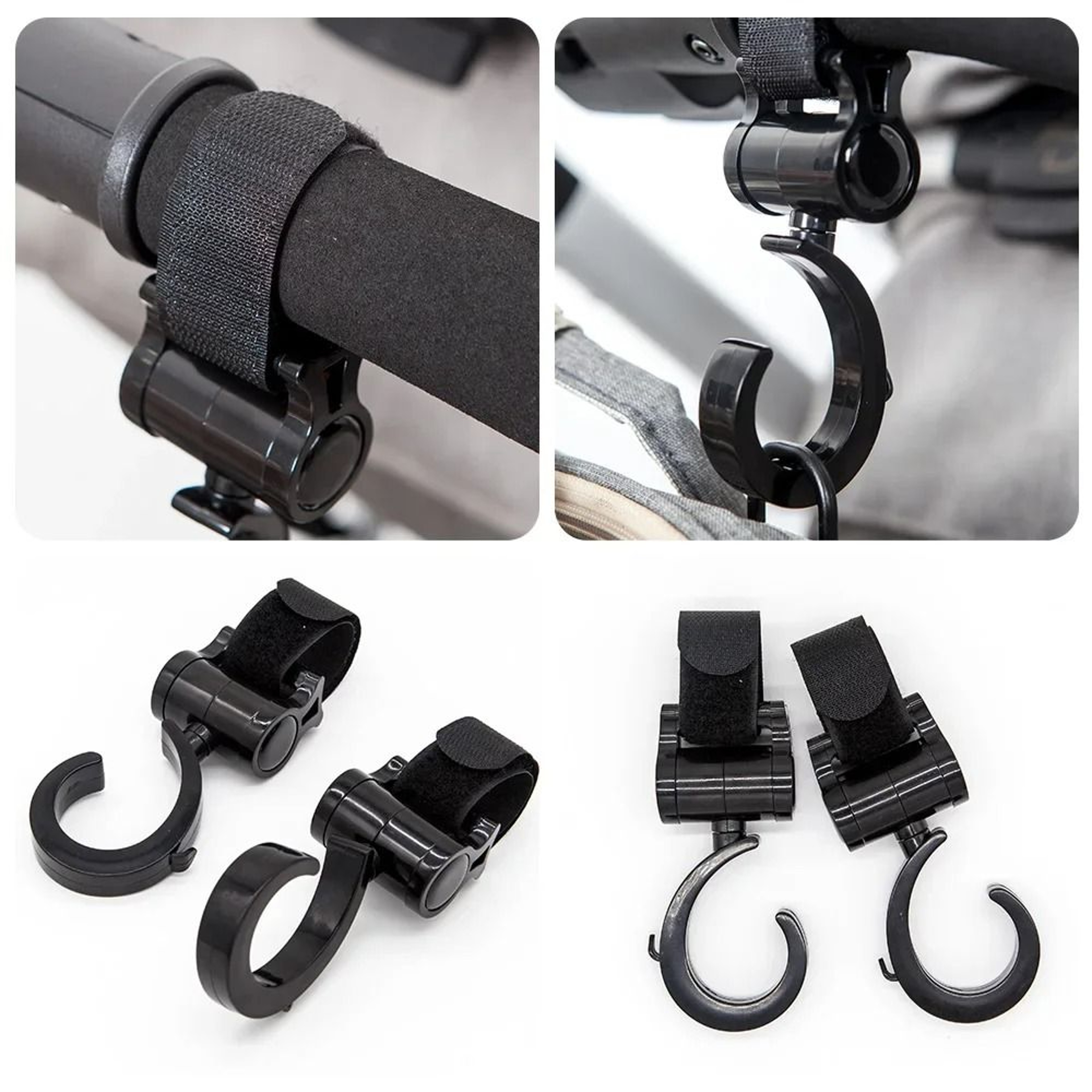 Heavy Duty Multi Purpose Handlebar Hook For Motorcycles Strollers And Scooters 4
