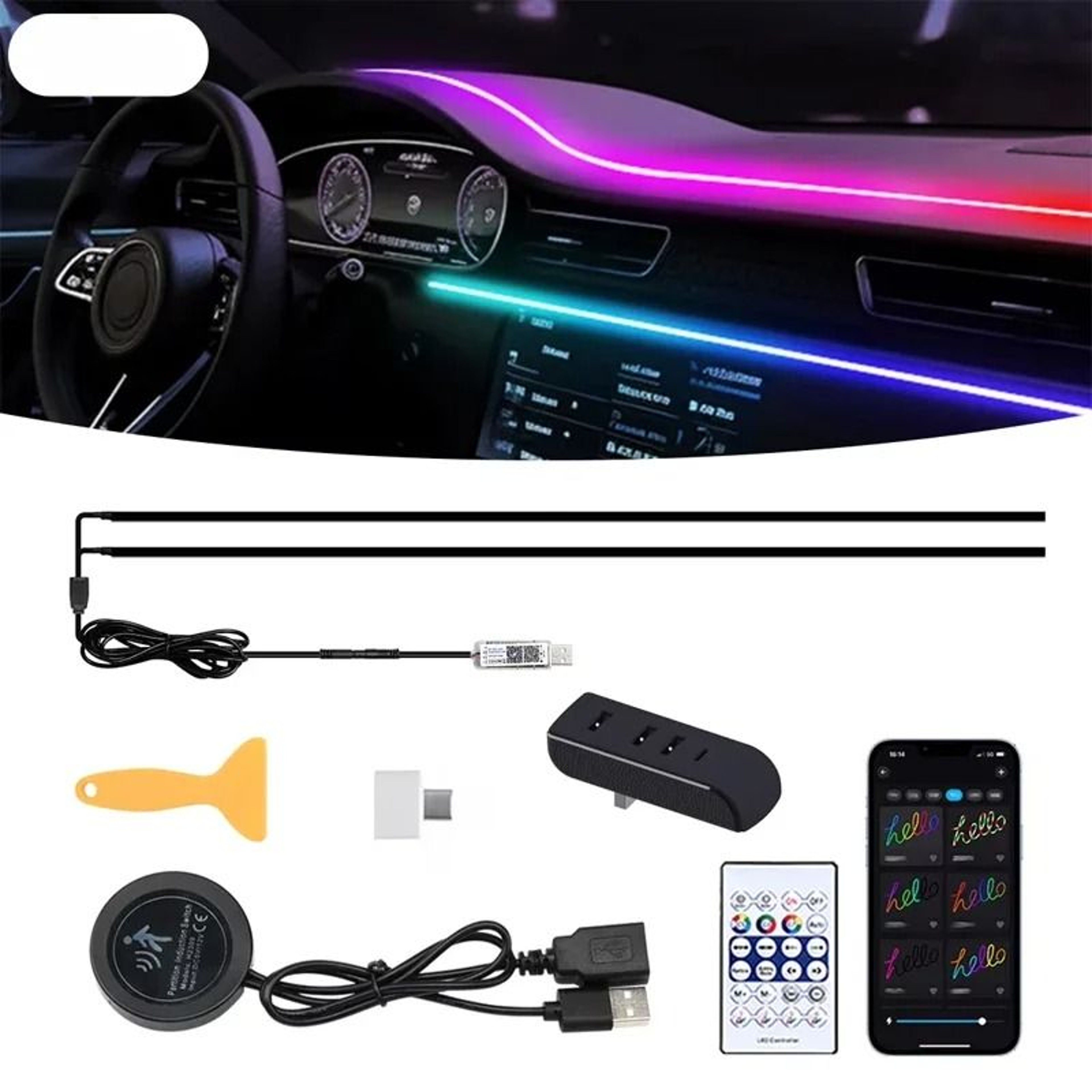 Tesla Dashboard Ambient Light USB Power Module With Auto Shut Off 0