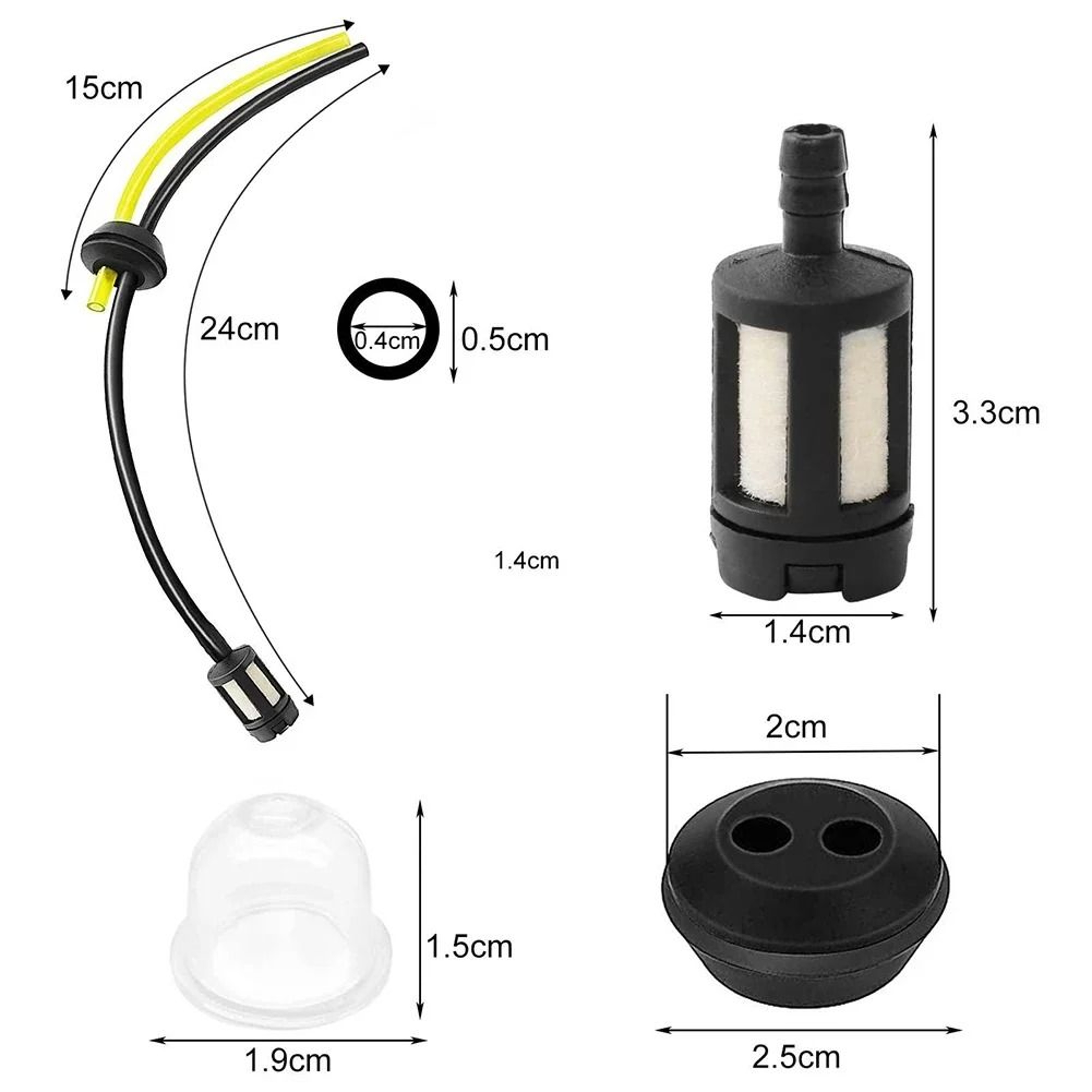 Universal Fuel Line  Filter Repair Kit For String Trimmers Brush Cutters  Lawn Mowers 5