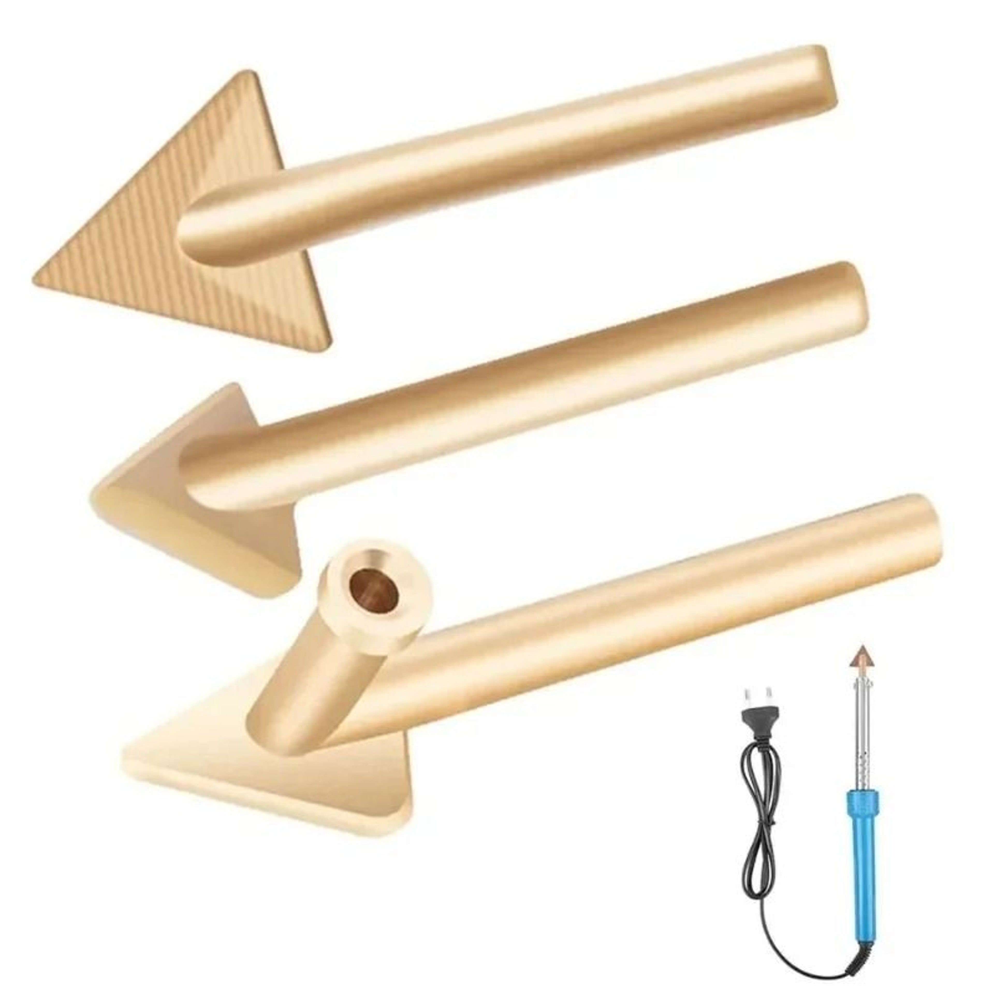 Product Title 3PCS Plastic Welding Soldering Iron Tips Set For 80W Heat Tool Auto Bumper Repair Kit 0