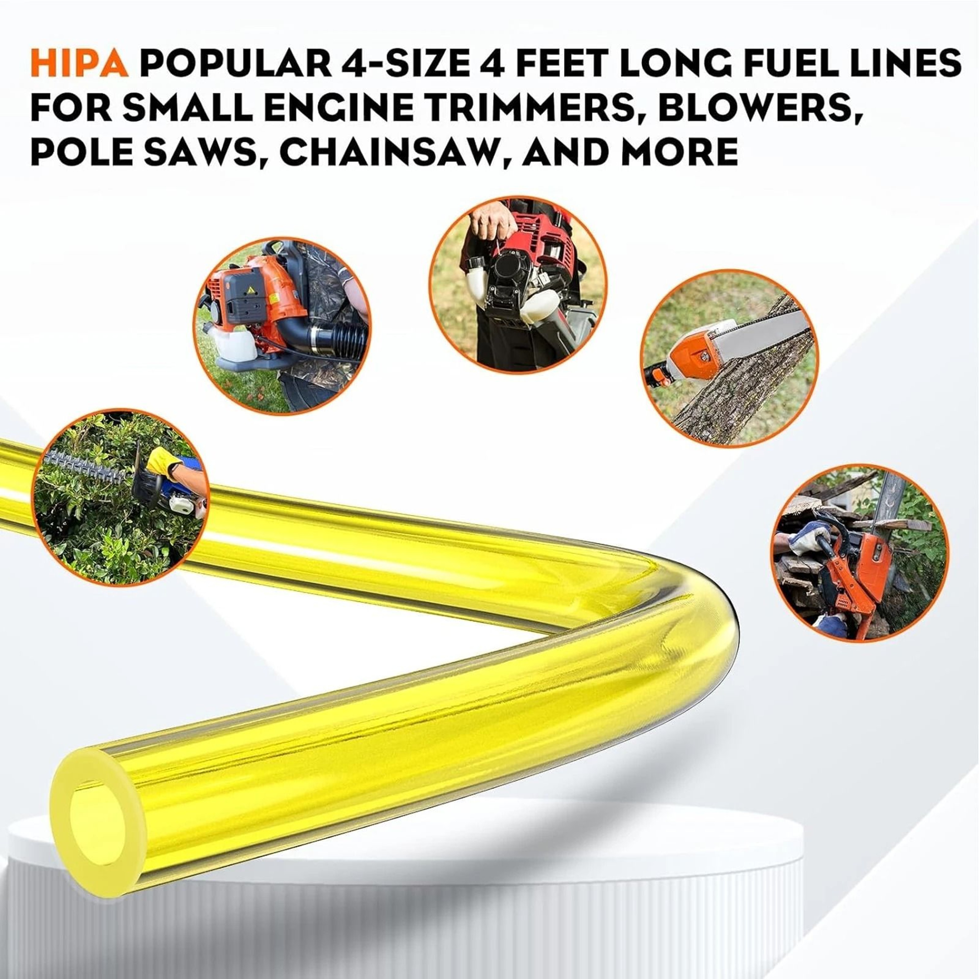 4 Size Universal Fuel Line Hose Kit For Chainsaw Trimmer Blower Gas Engine Tubing Set 1