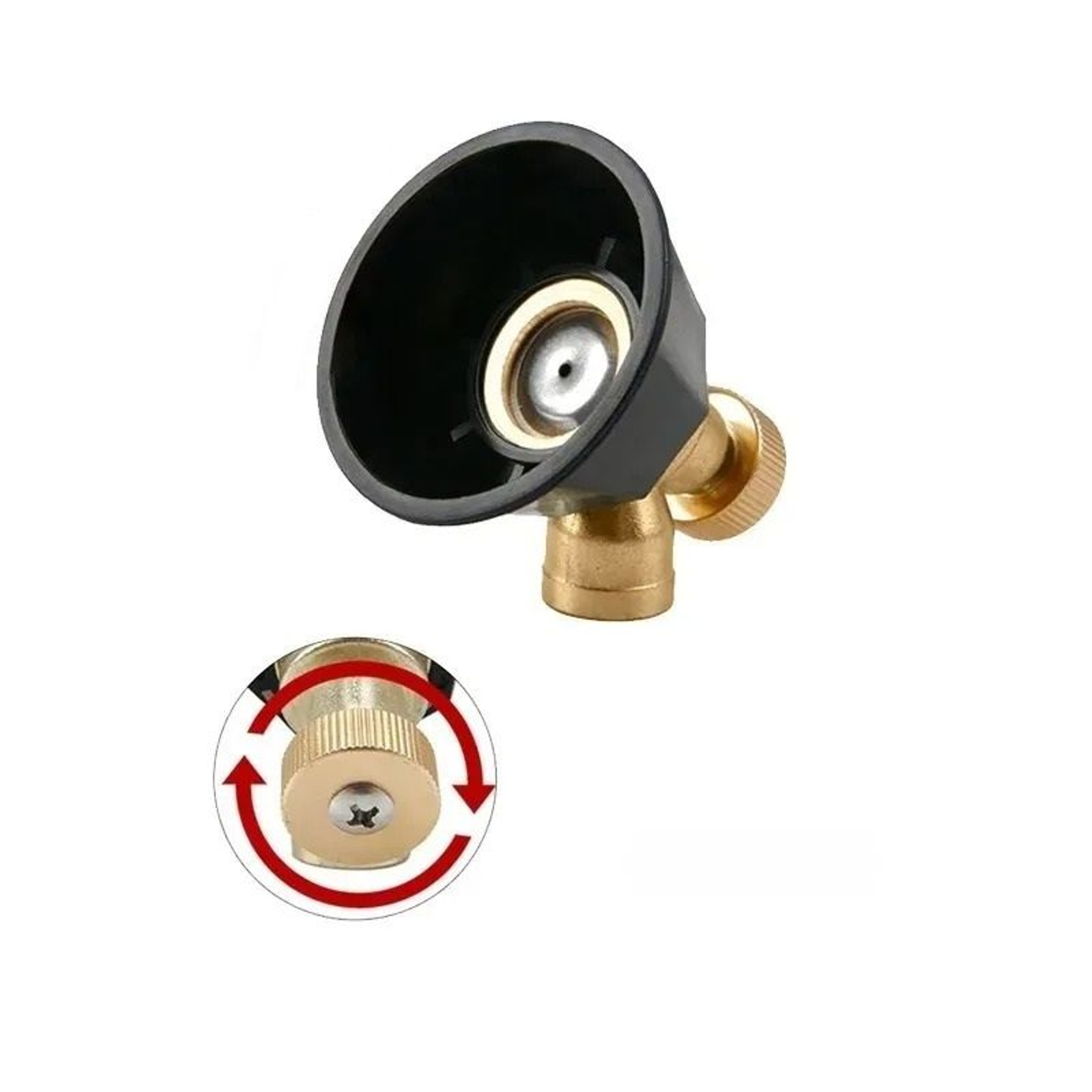 Adjustable Brass Spray Nozzle 018 To 022 Inch Thread Agricultural Atomizing Sprinkler Head 5