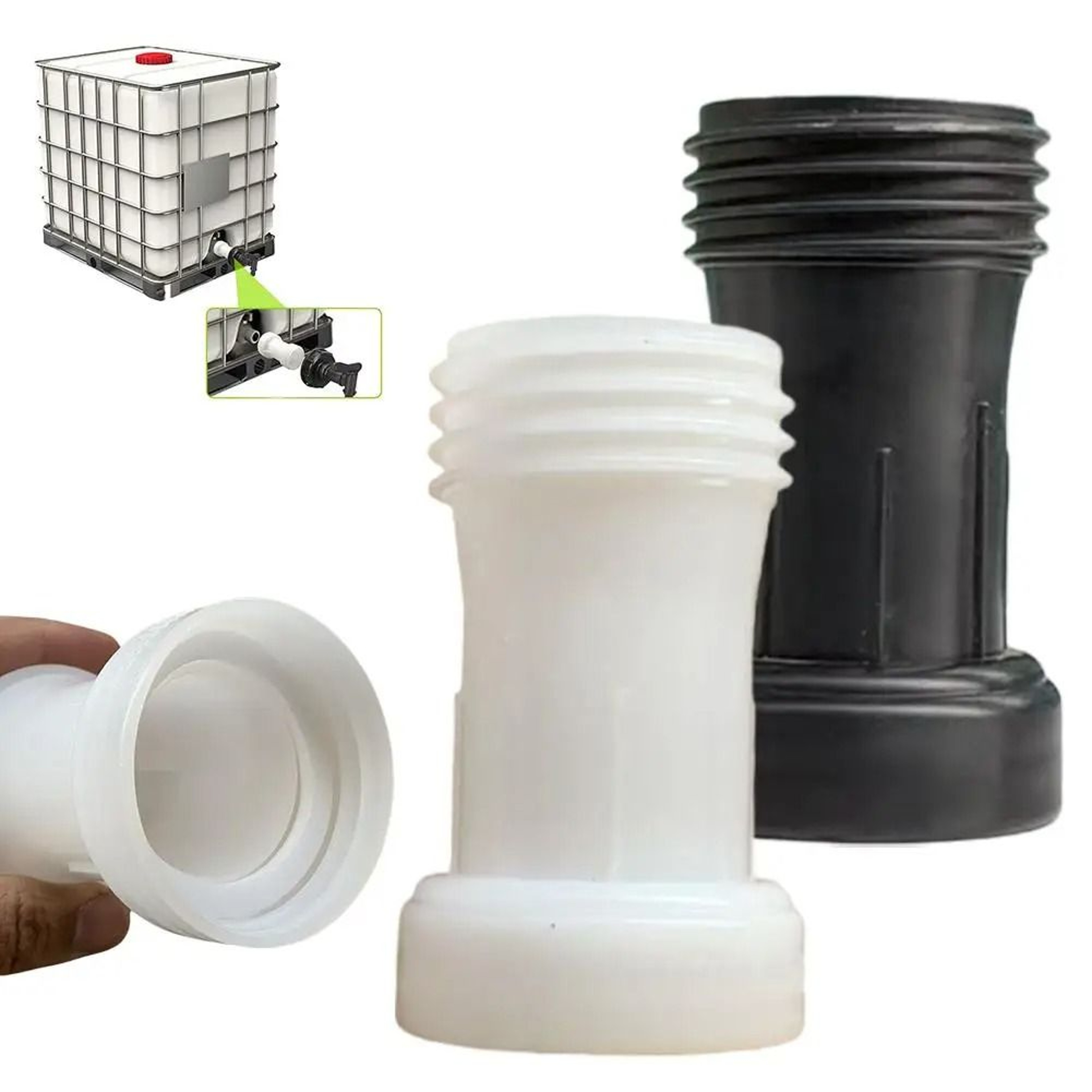 Water Tank Outlet Extension Connector 236 Inch Thread Plastic 0