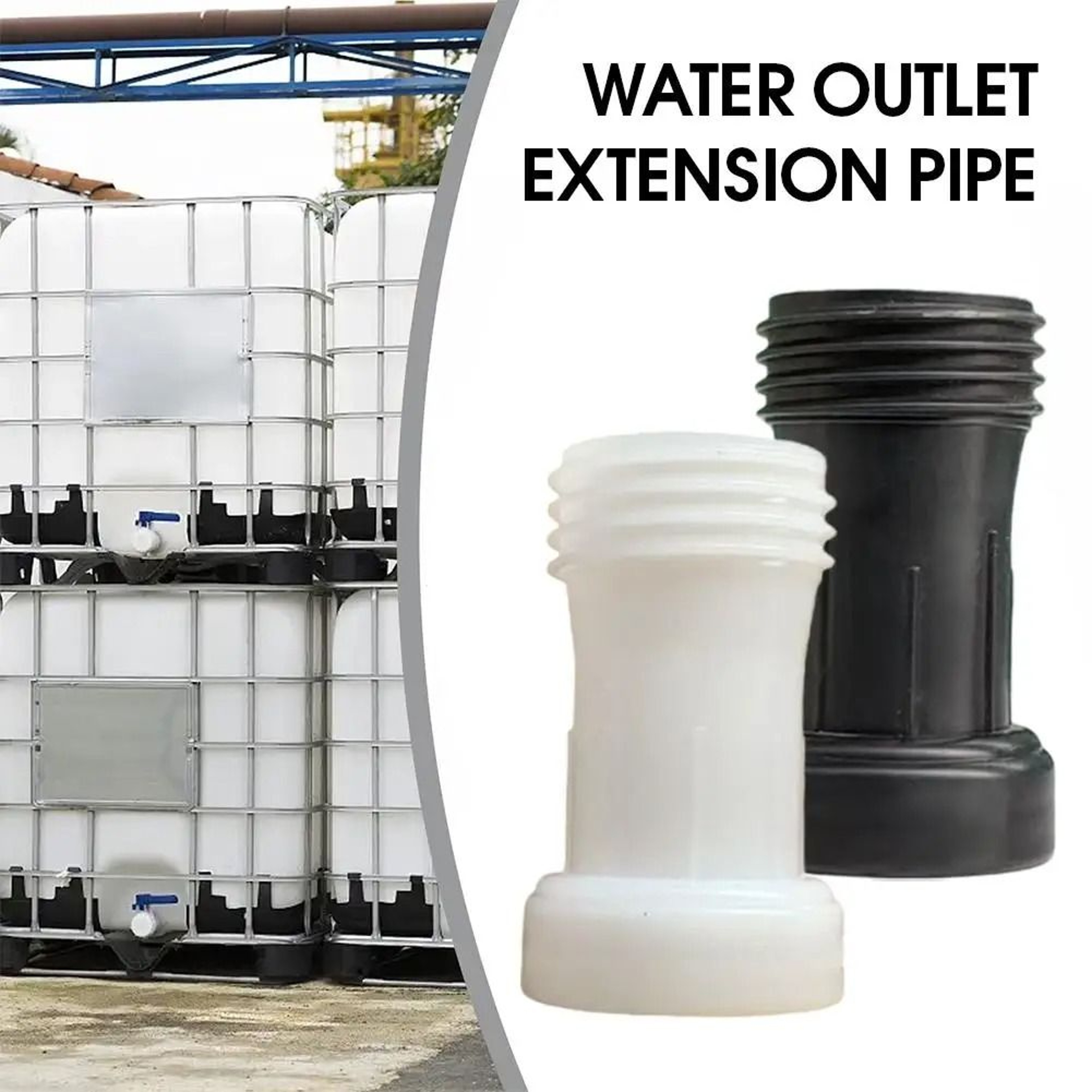 Water Tank Outlet Extension Connector 236 Inch Thread Plastic 1