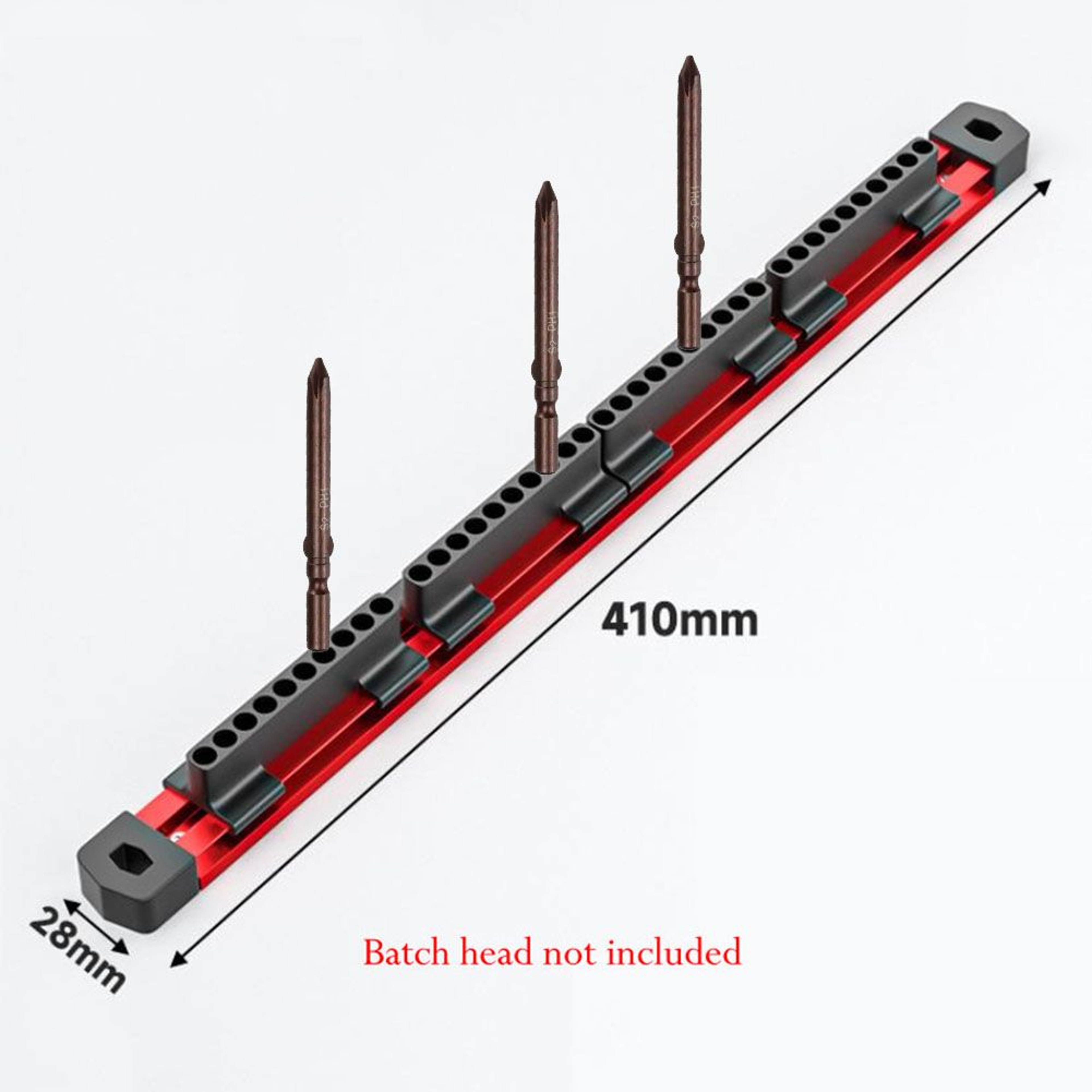 40 Hole Magnetic Drill Bit Holder Organizer Rack 5