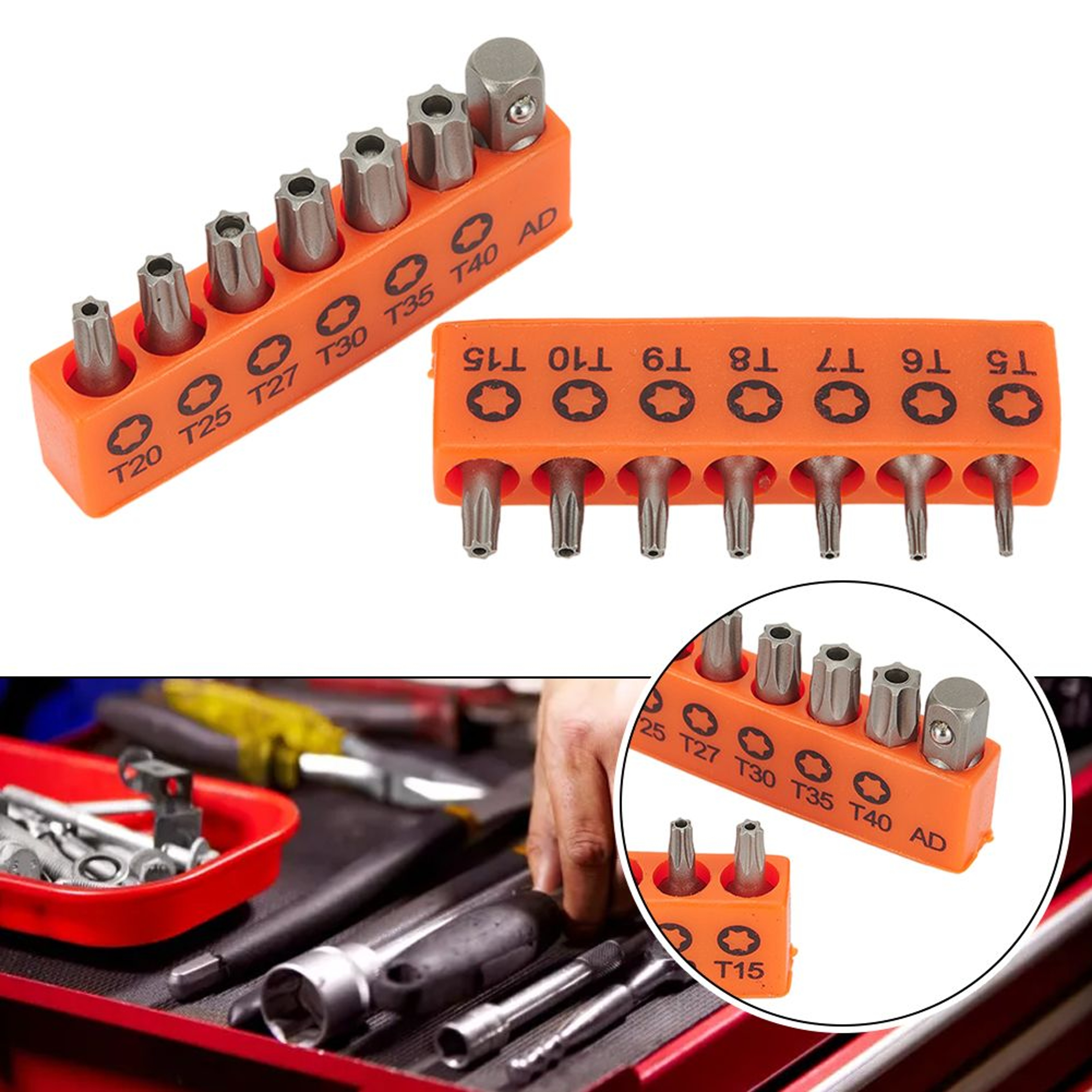 14PCS TORX SCREWDRIVER BIT SET T5 T40 1 4 INCH HEX SECURITY STAR BIT SET 0