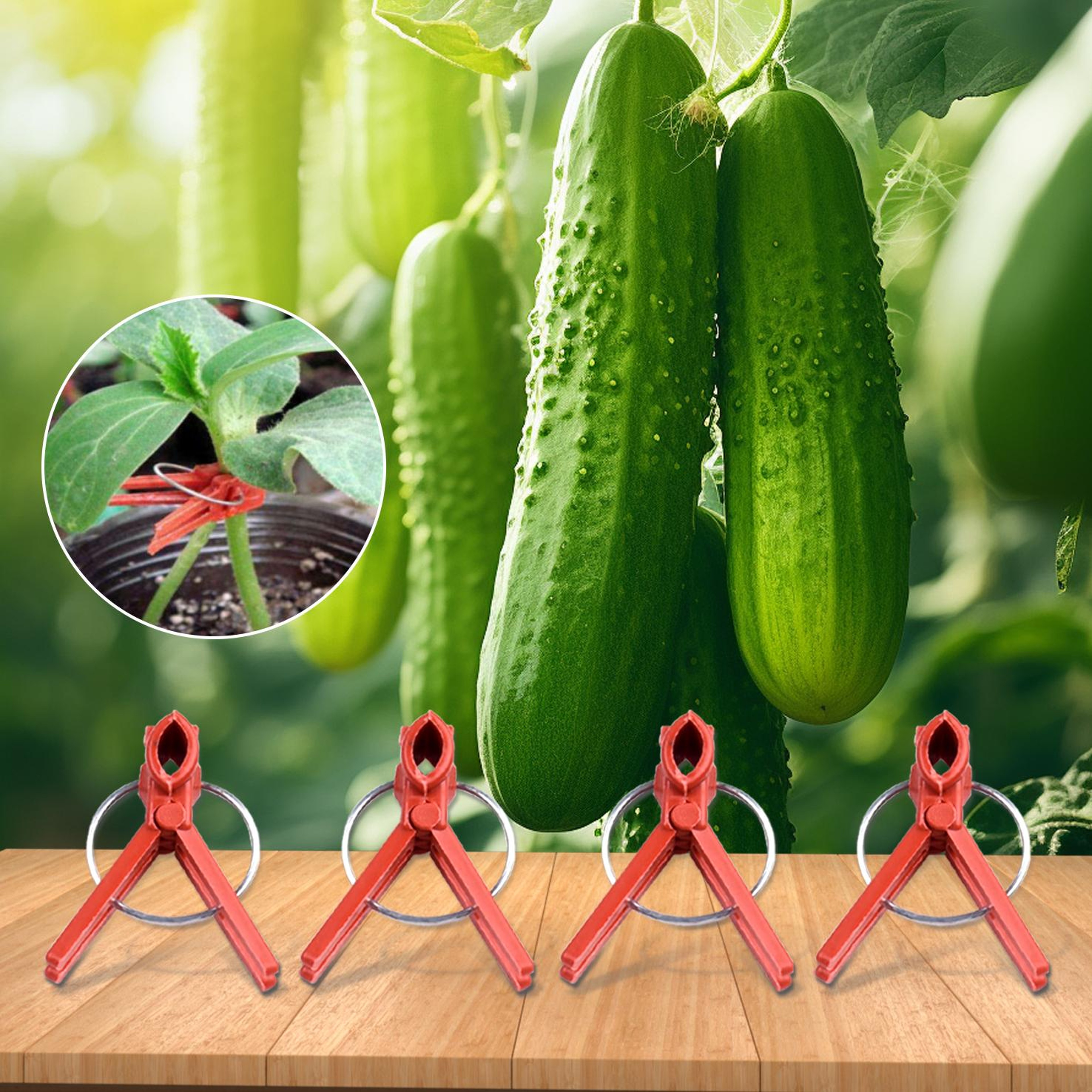 50pcs Plant Grafting Clips Anti Fall Plastic Gardening Clamp For Cucumber Eggplant Watermelon 1