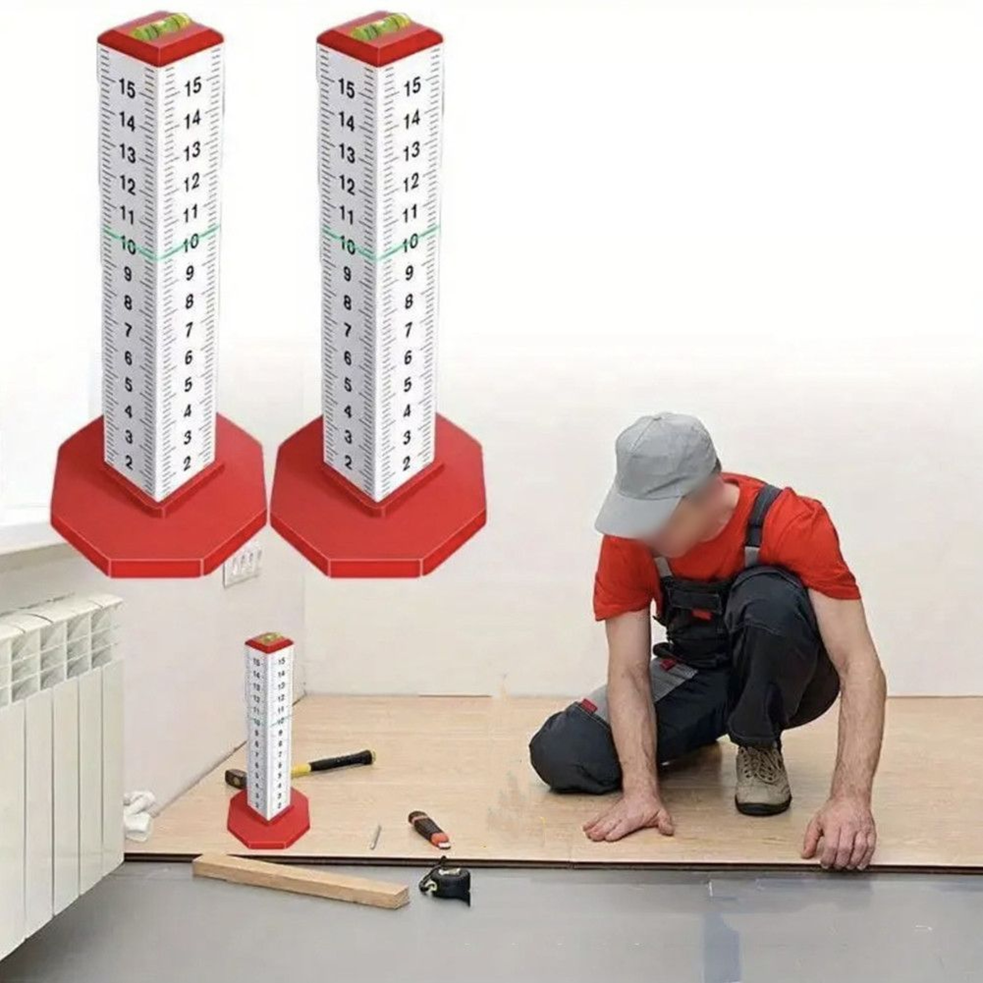 2pcs Magnetic Ceiling Leveling Ruler For Equal Height Tile And Light Steel Keel Alignment Tool 3
