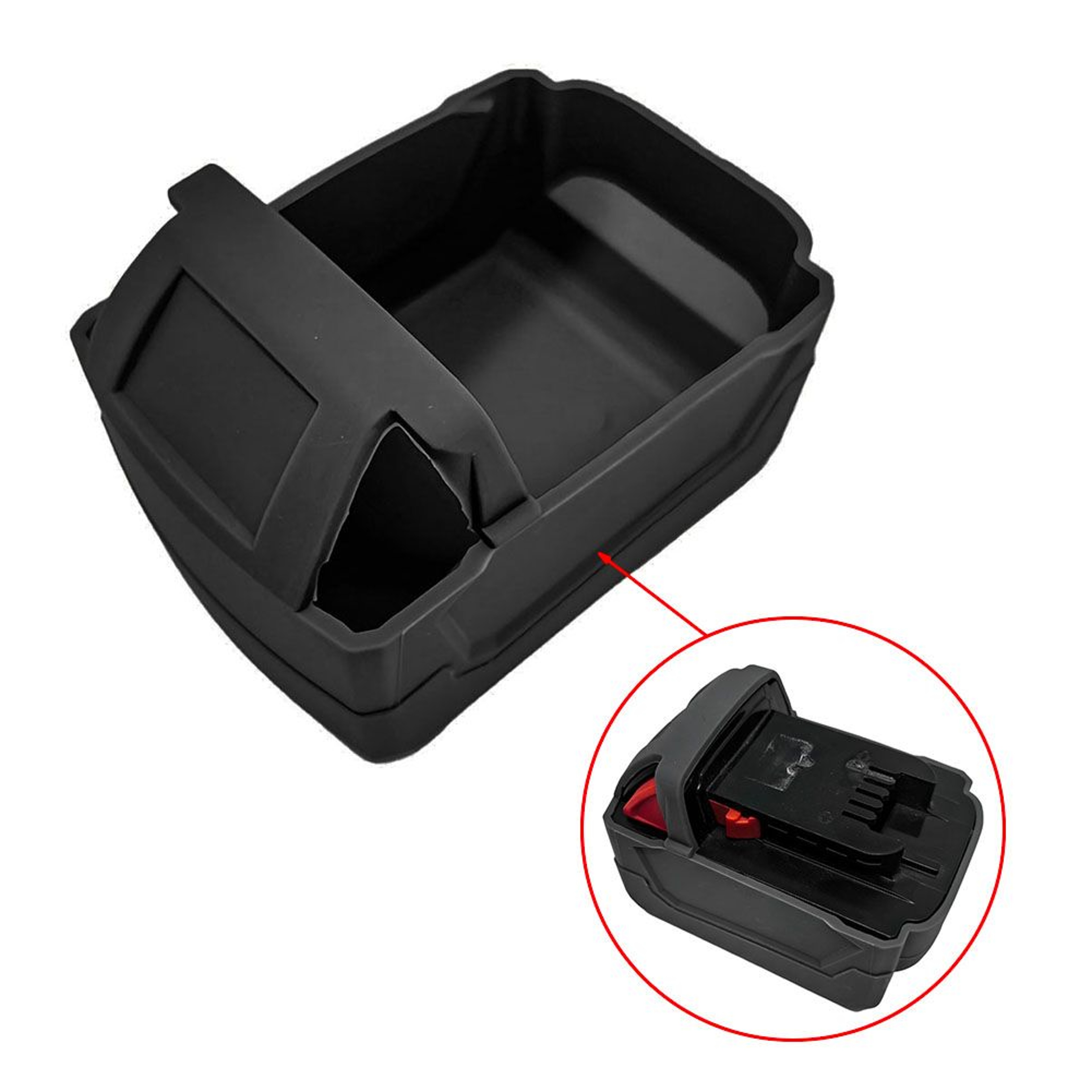 1pc Silicone Battery Protective Case For 18v 30 40 50 Power Tool Battery Cover 1