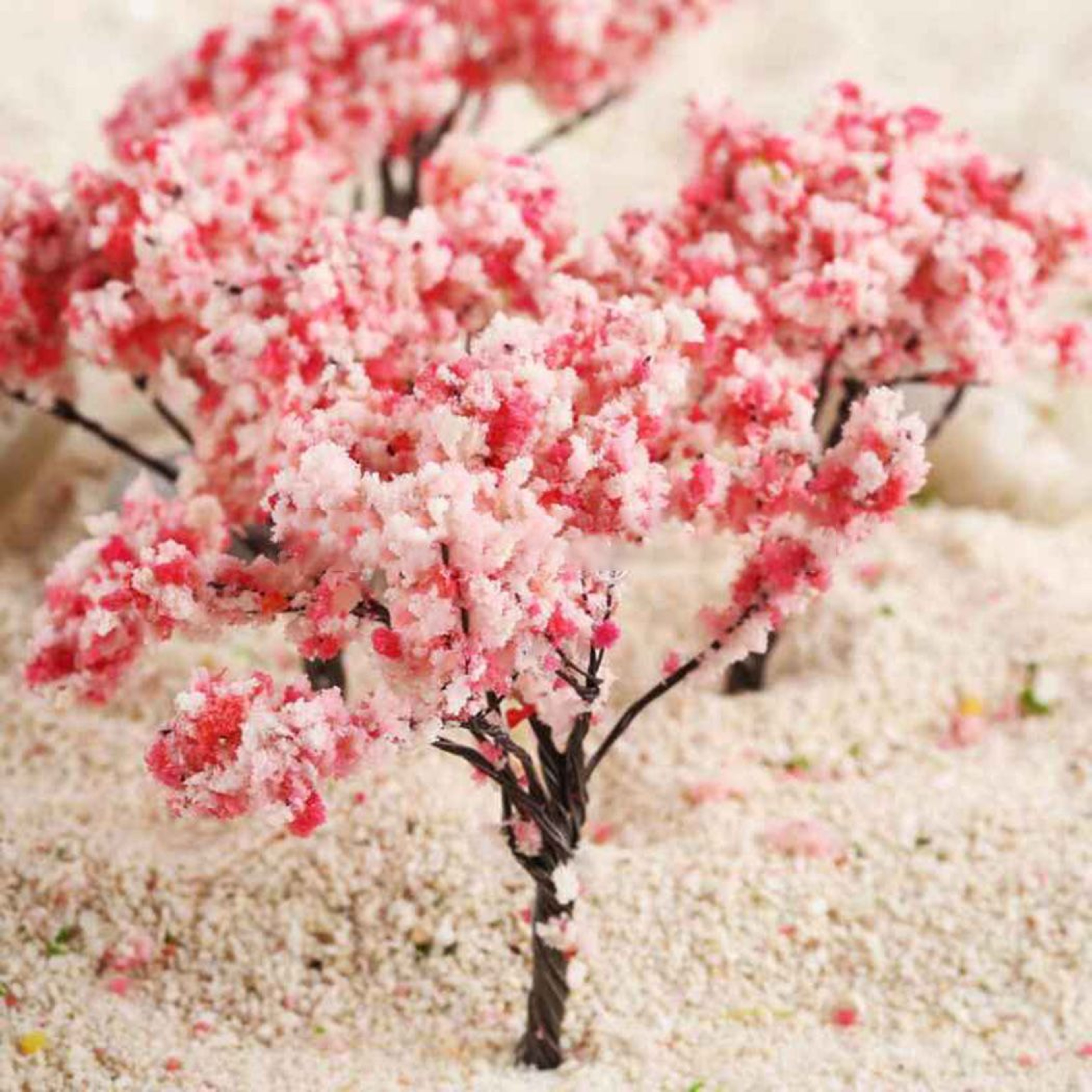 Miniature Cherry Blossom Flower Tree Models For Diorama Kits And HO Scale Railway Layouts 5