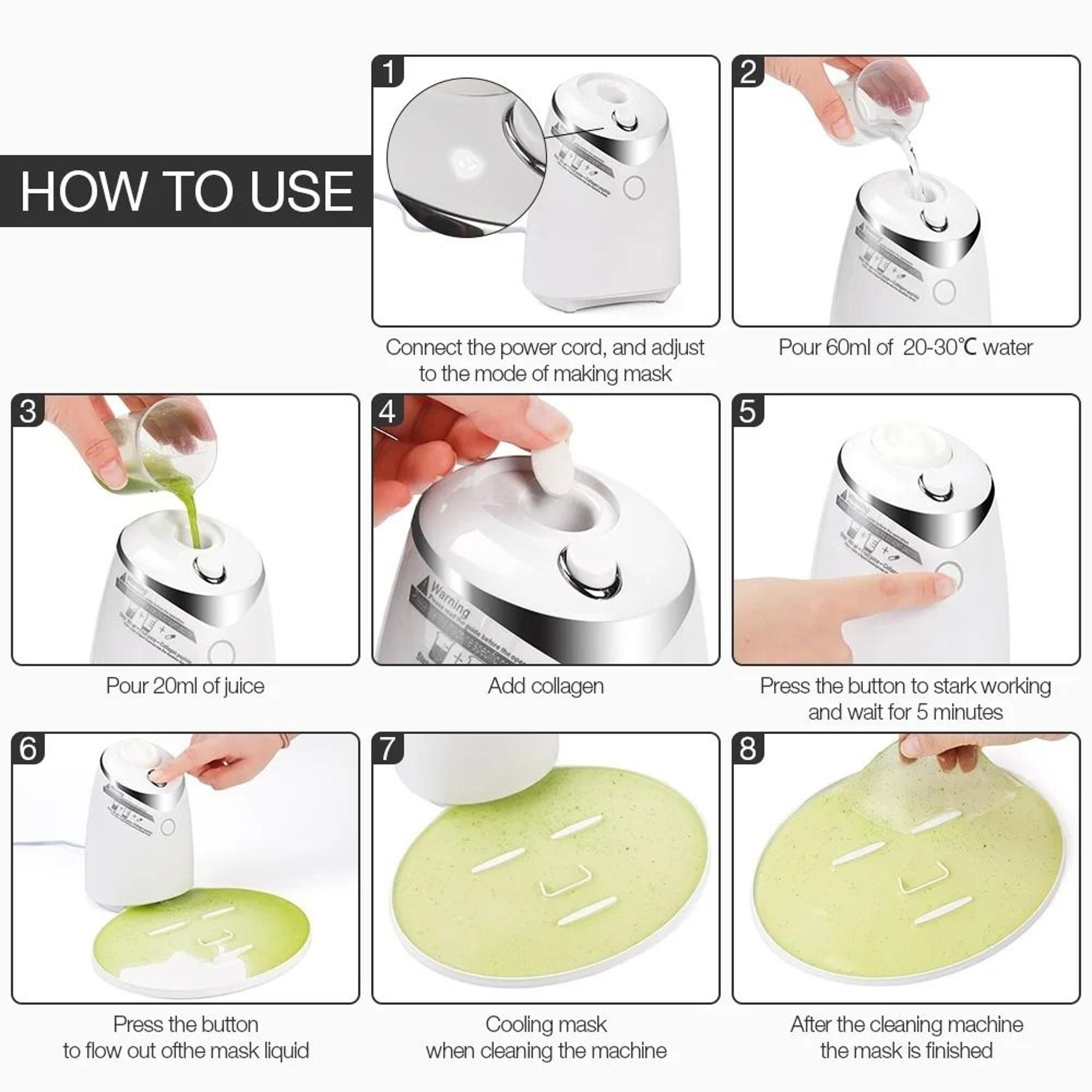Customized Hydrogel Infusion Maker And Botanical Collagen Facial Device 4
