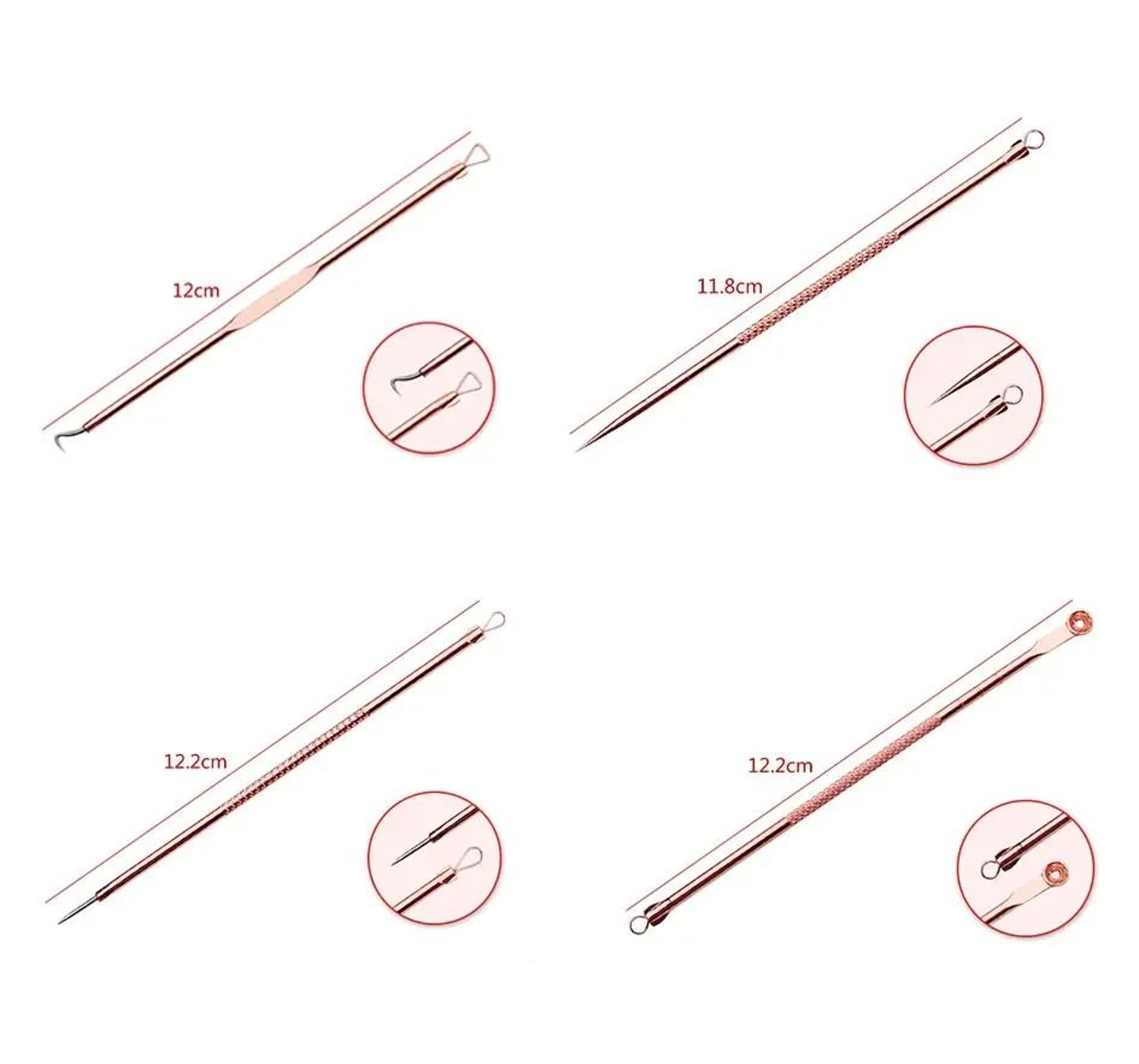 Stainless Steel Pimple Extractor And Whitehead Comedone Removal Kit 2