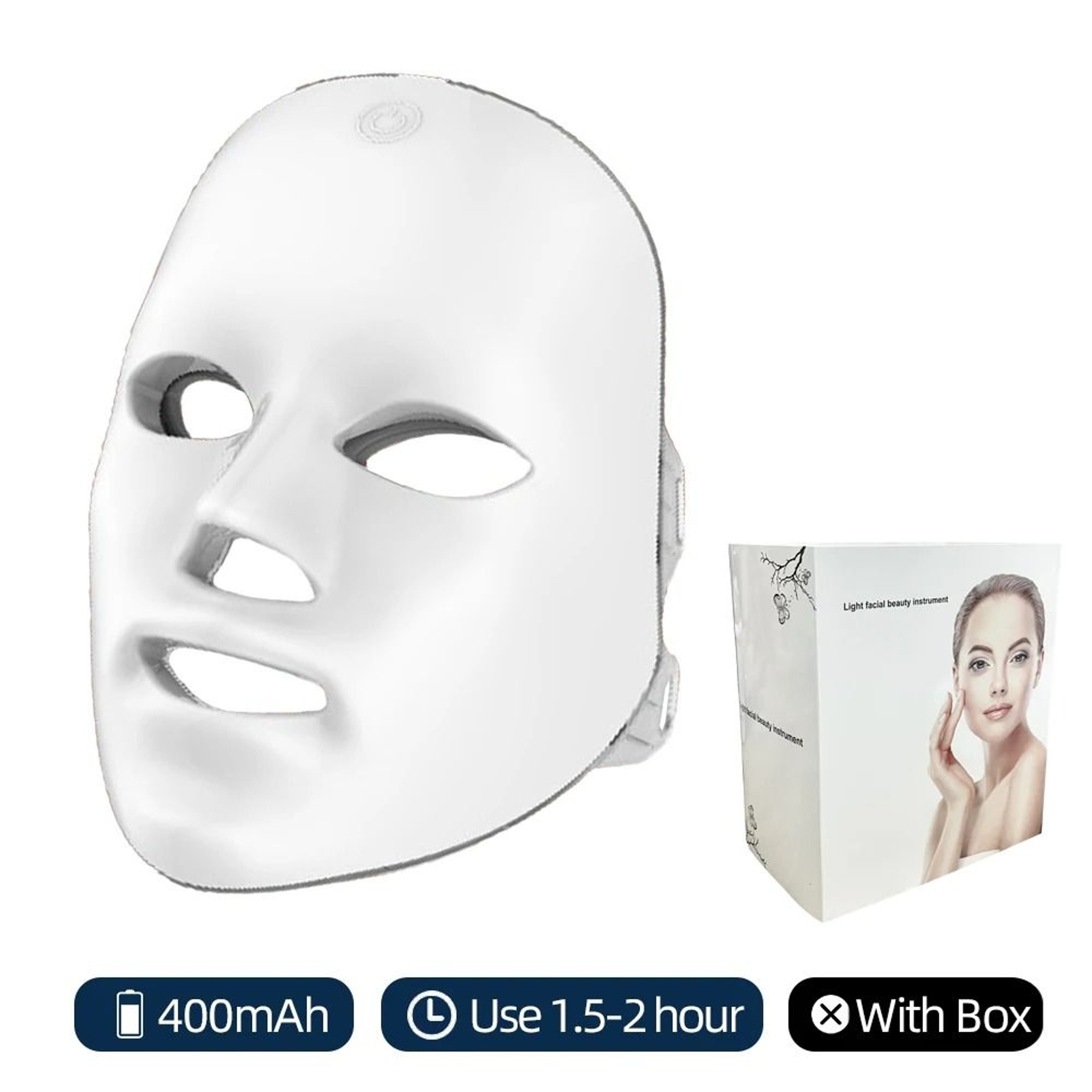Multi Spectrum Seven Color Photon Facial Beauty Mask And Neck Care System 7