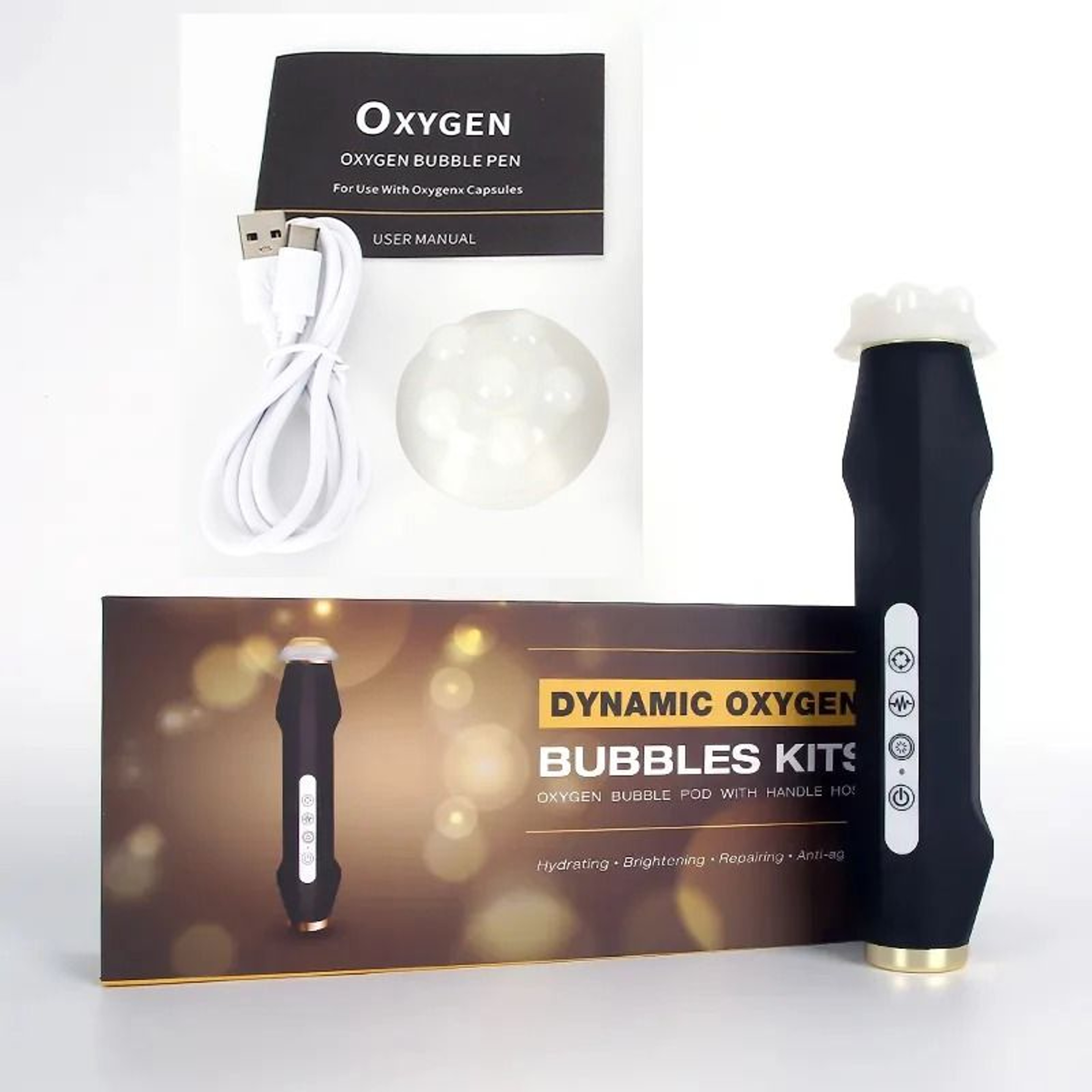 Handheld Rechargeable Carboxy Bubble Exfoliator And Oxygen Facial Renewal Device 6