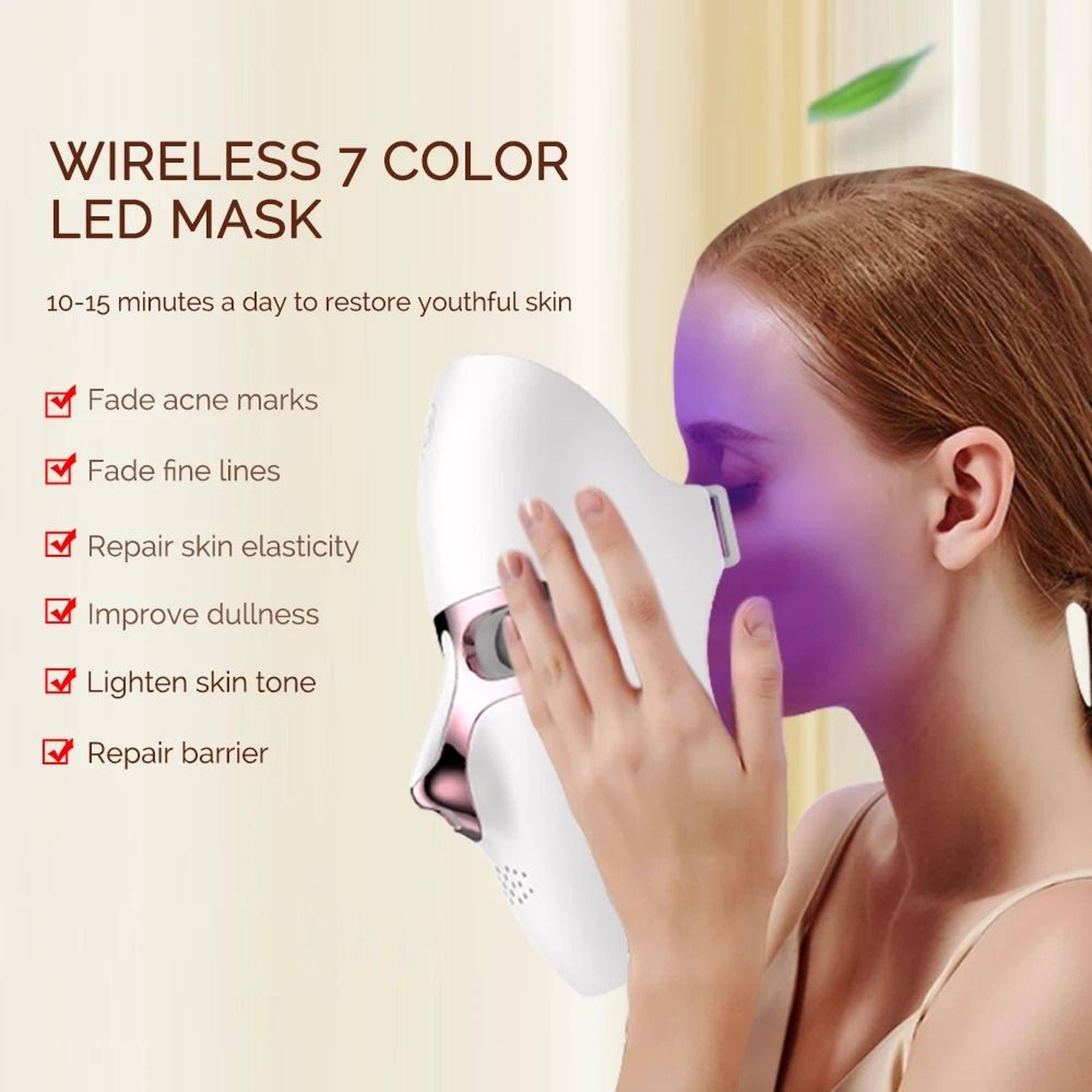 Rechargeable Seven Color LED Photon Face Mask And Skin Rejuvenation System 1