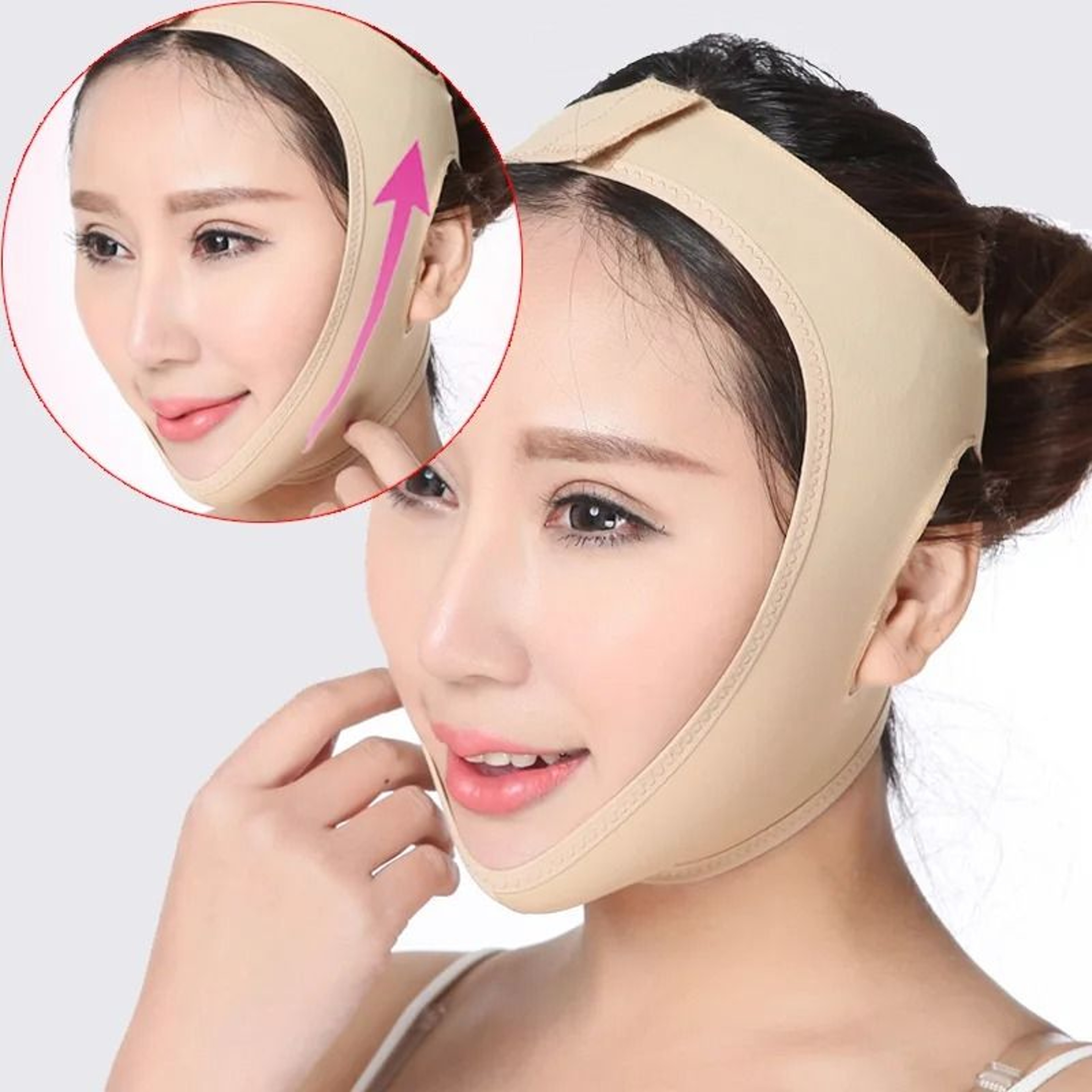Reusable Jawline Contouring Compression Strap And V Line Face Lifting Belt 0