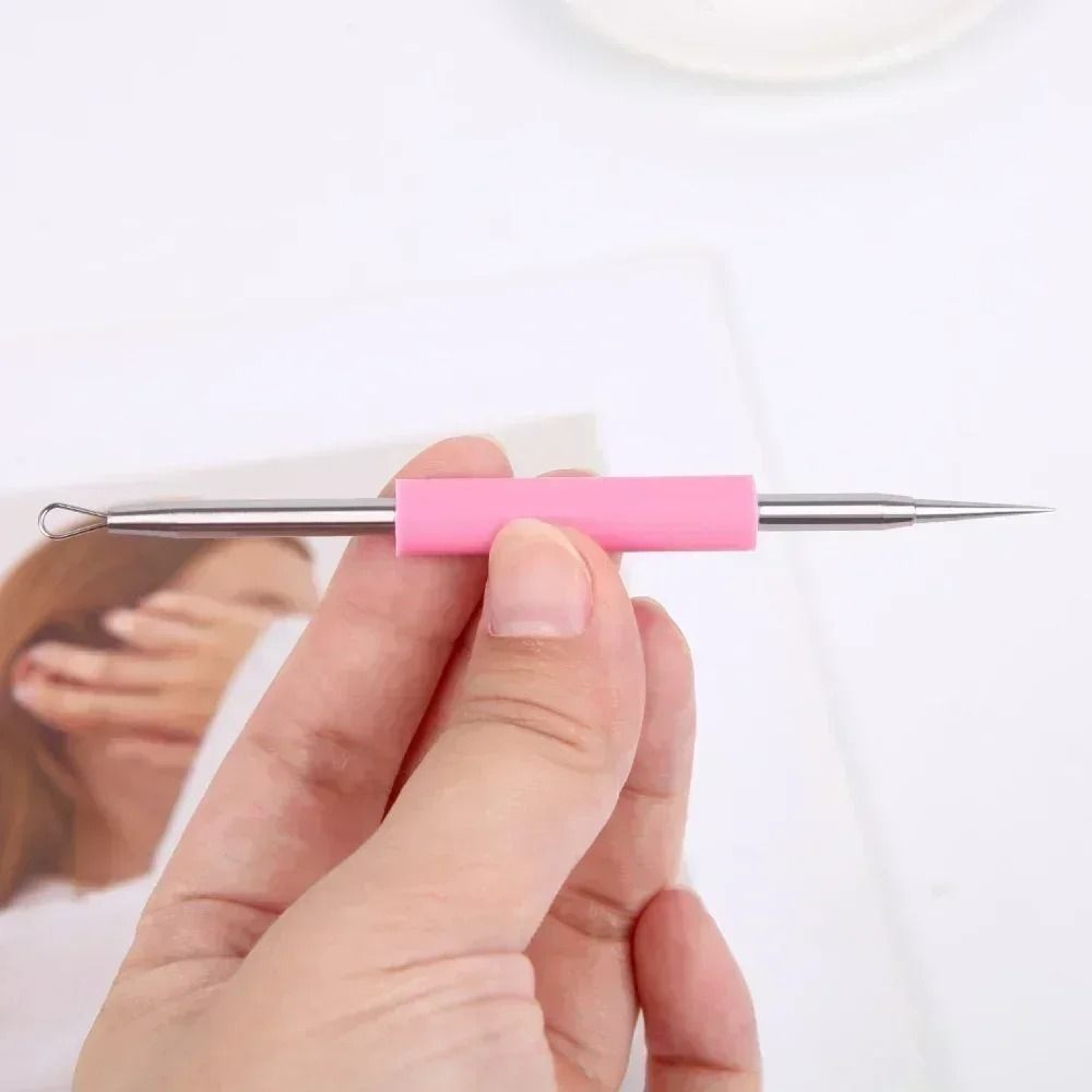 Stainless Steel Cell Clip And Acne Extraction Needle Set 1