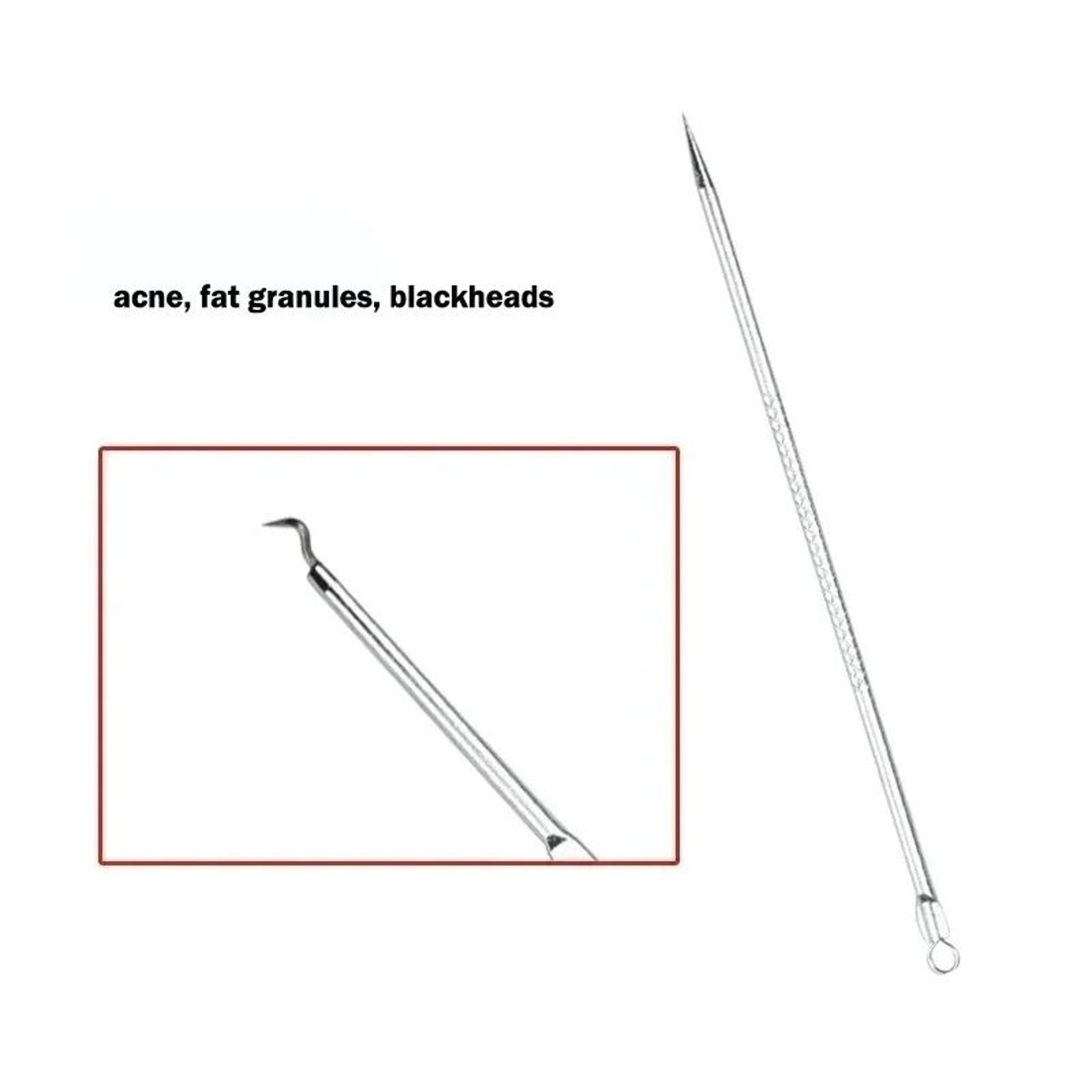 Stainless Steel Cell Clip And Acne Extraction Needle Set 4