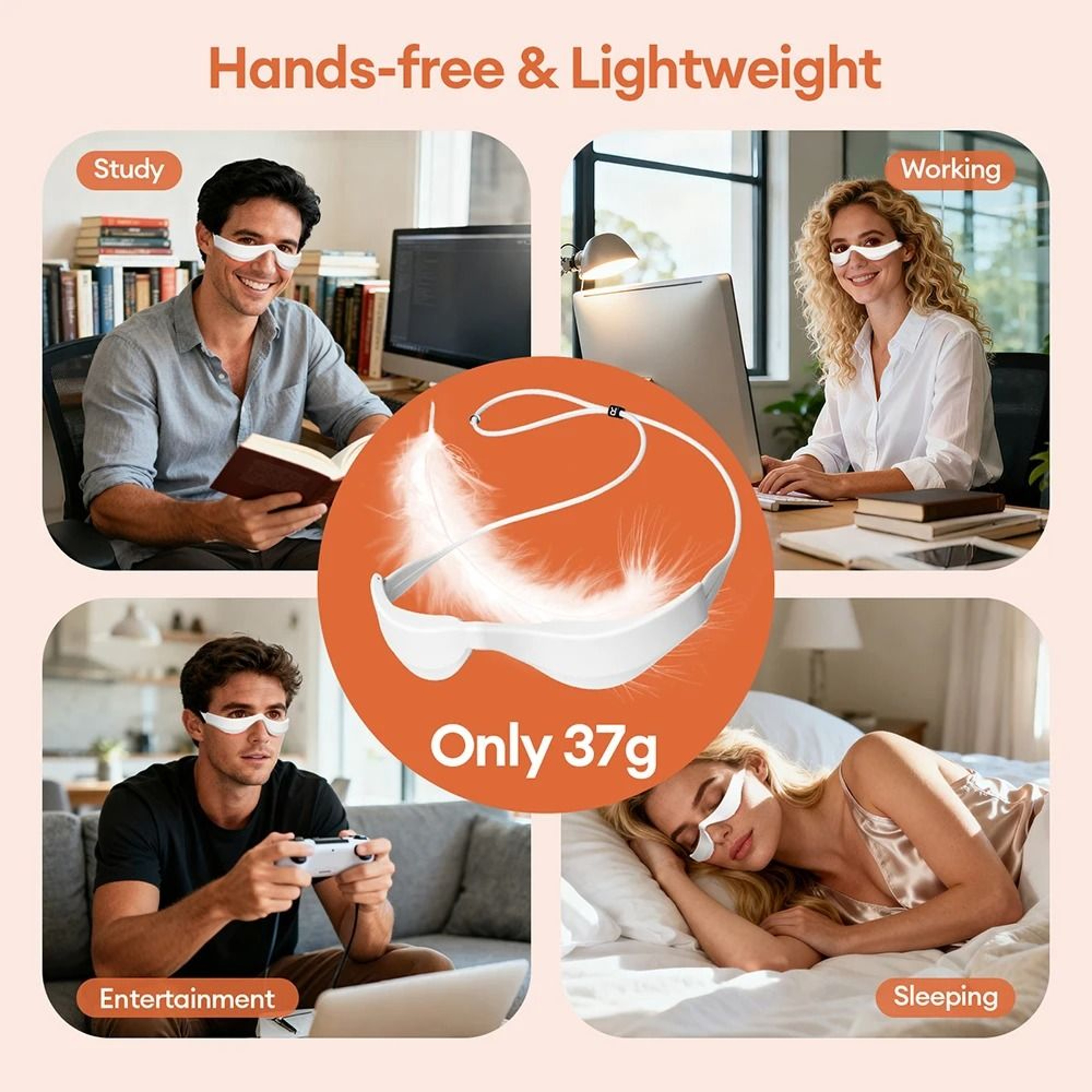 3D Electric Eye Massage Glasses With EMS Microcurrent And Red Light Therapy 5