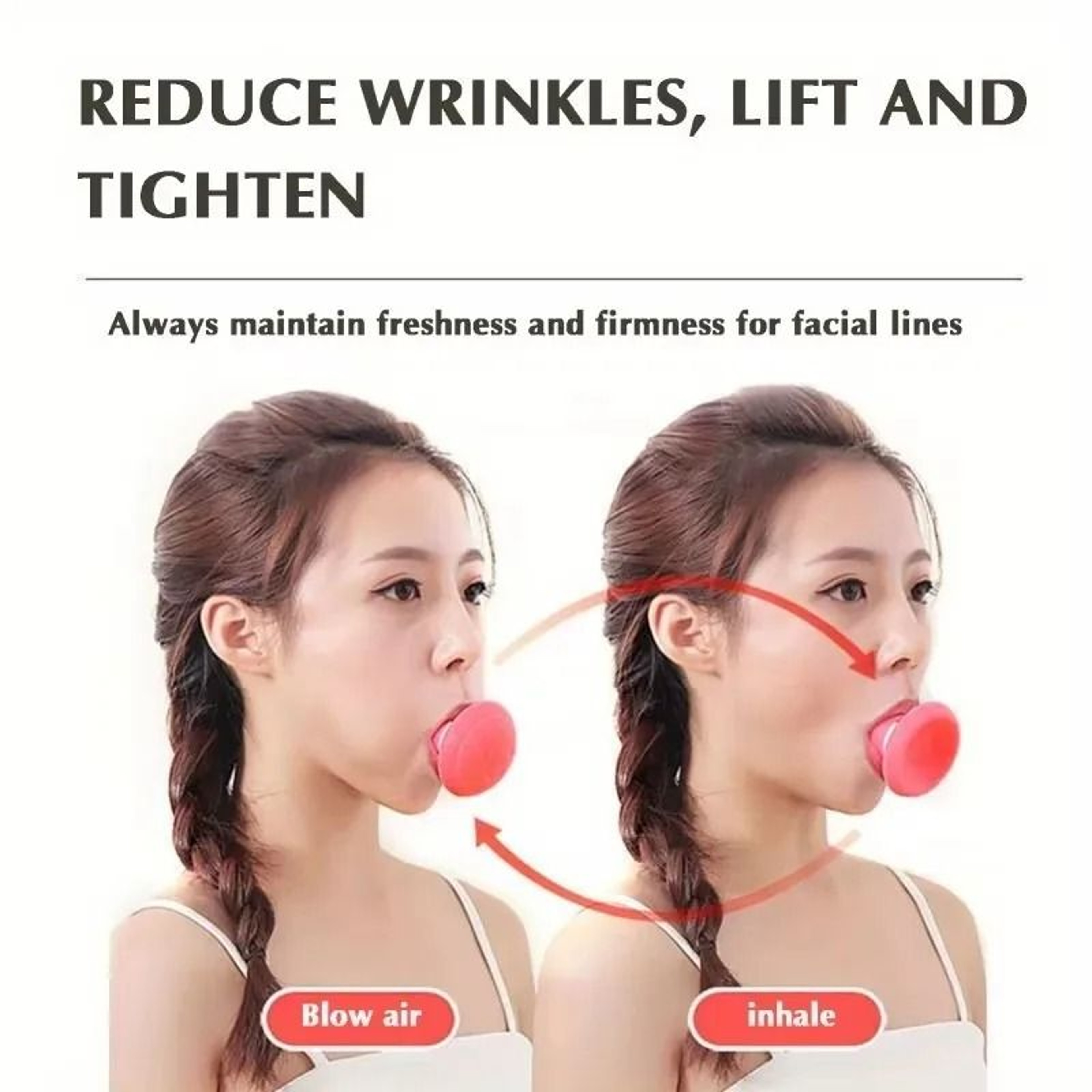 Silicone Face Lifting Muscle Trainer And VLine Jawline Exerciser Tool 1
