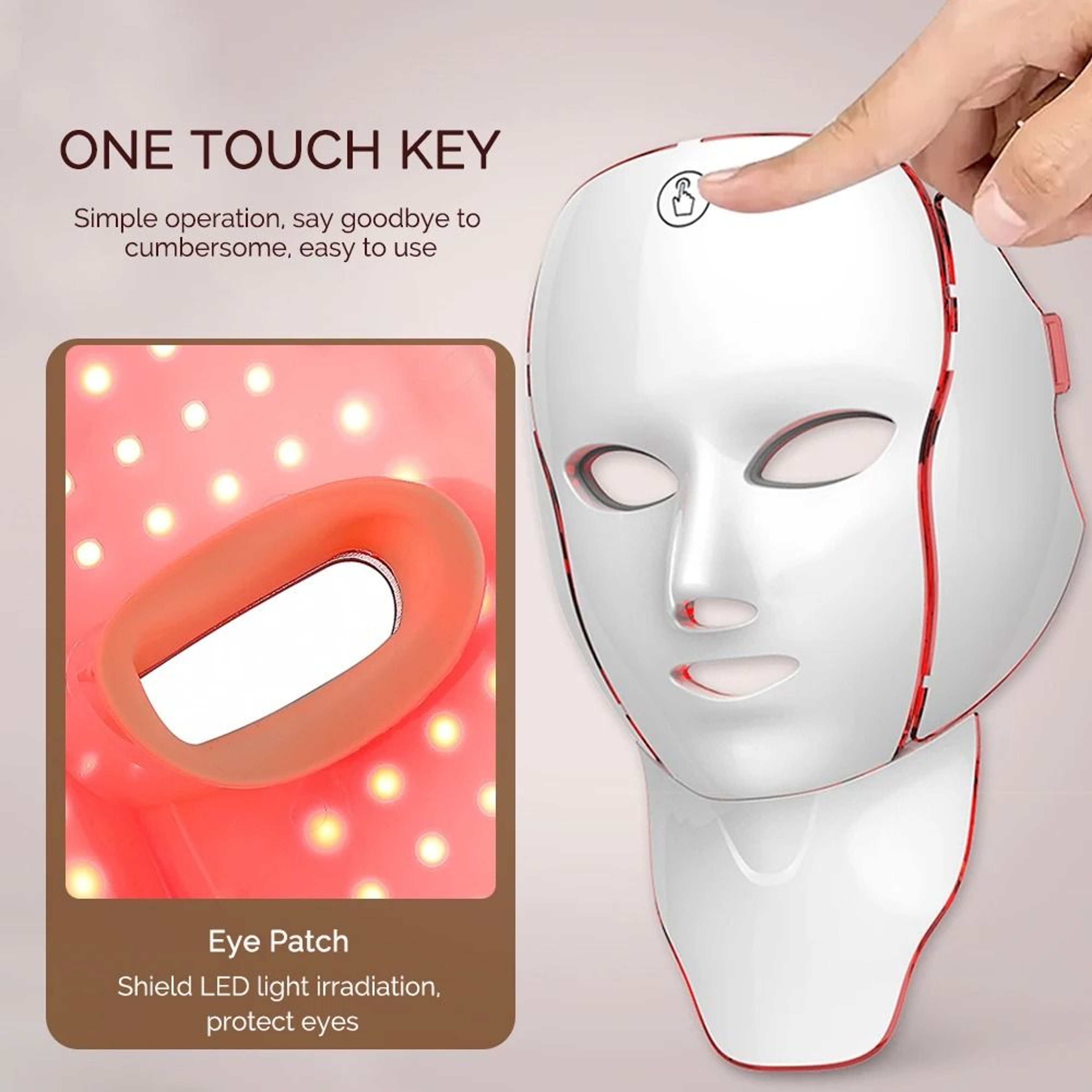 7Color LED Face And Neck Phototherapy Mask For Deep Skin Rejuvenation 5