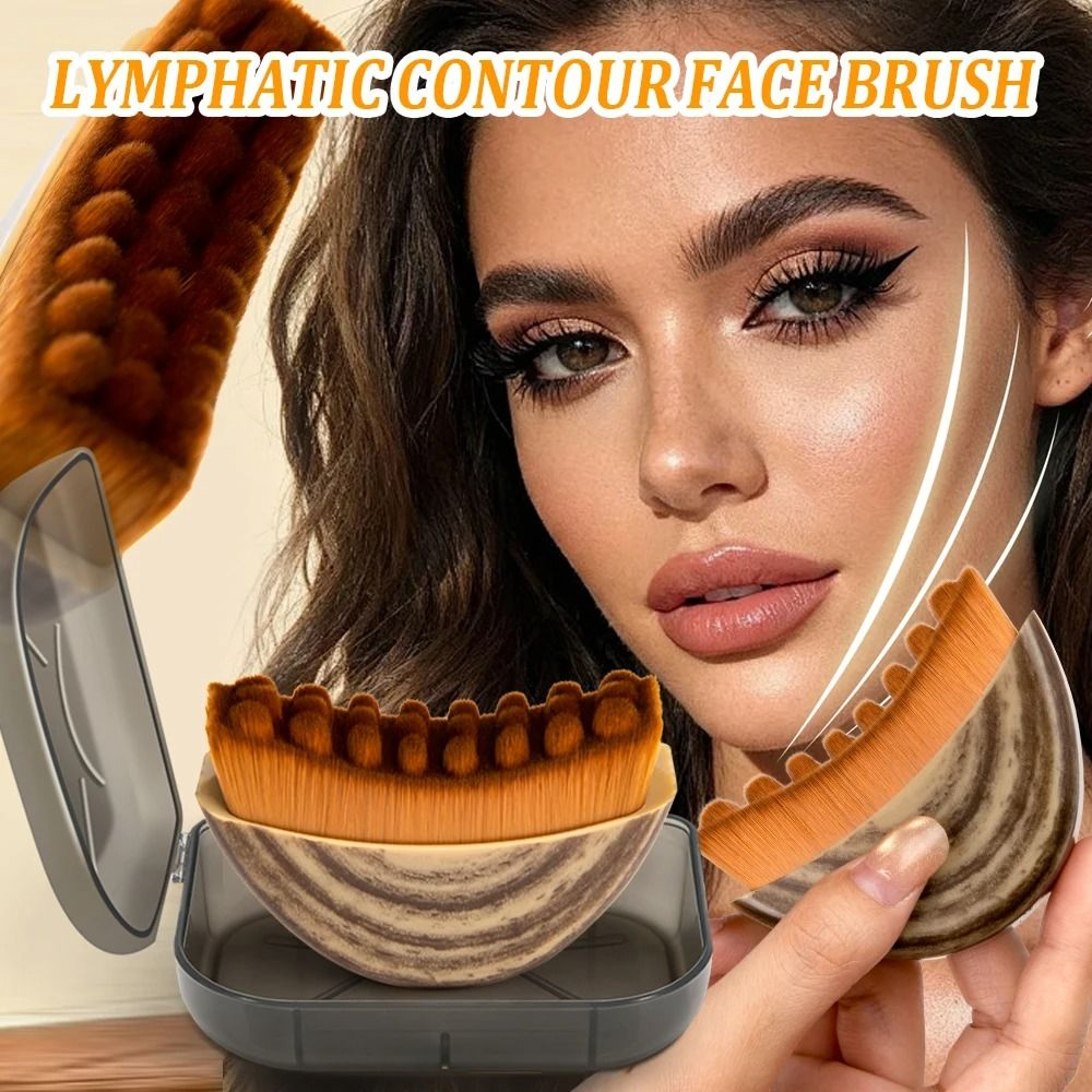 Ergonomic Facial Gua Sha Drainage Brush And Body Scraping Lymphatic Contour Massager 2