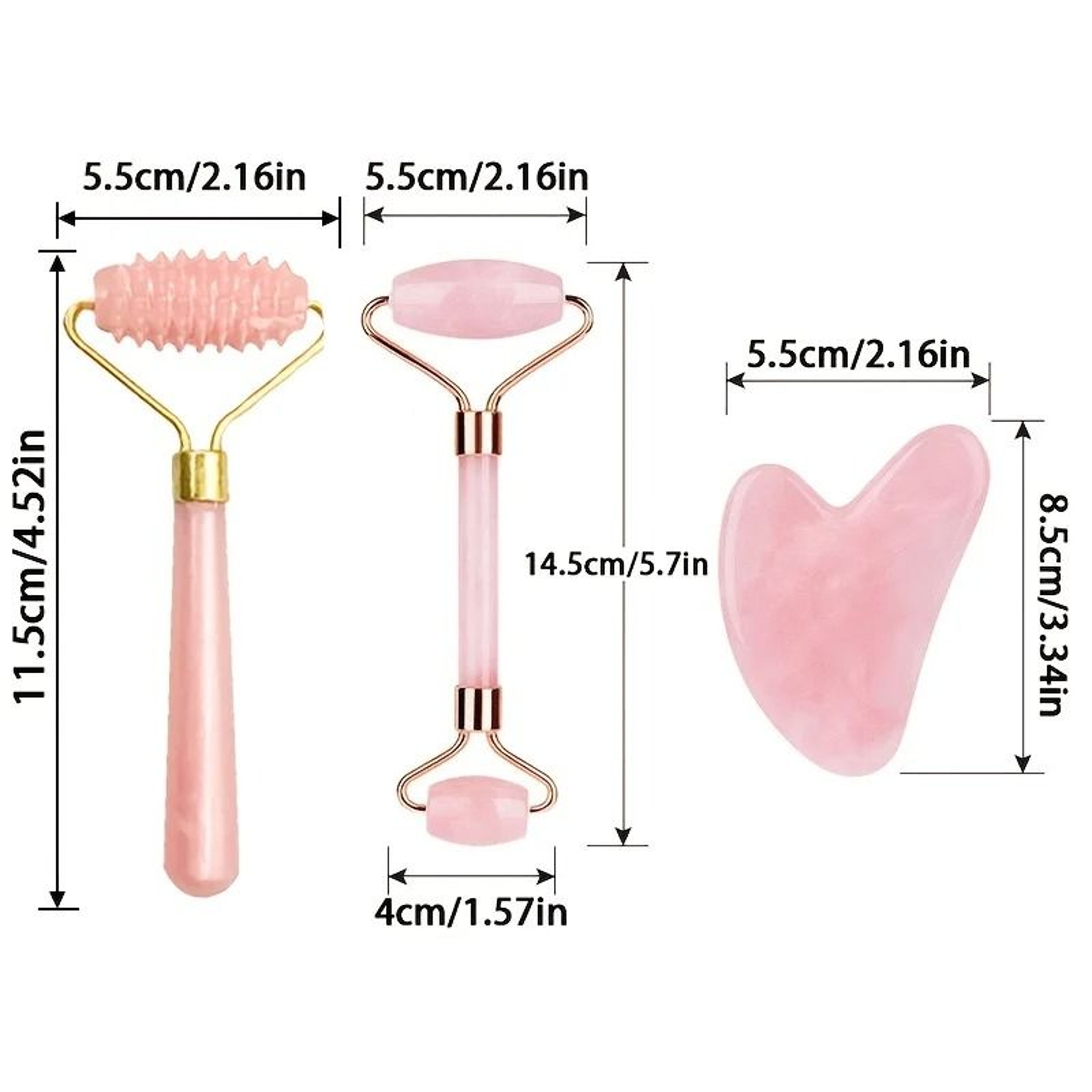 Facial Roller Set Heart Face Massager and Body Gua Sha Skincare Kit – view 8