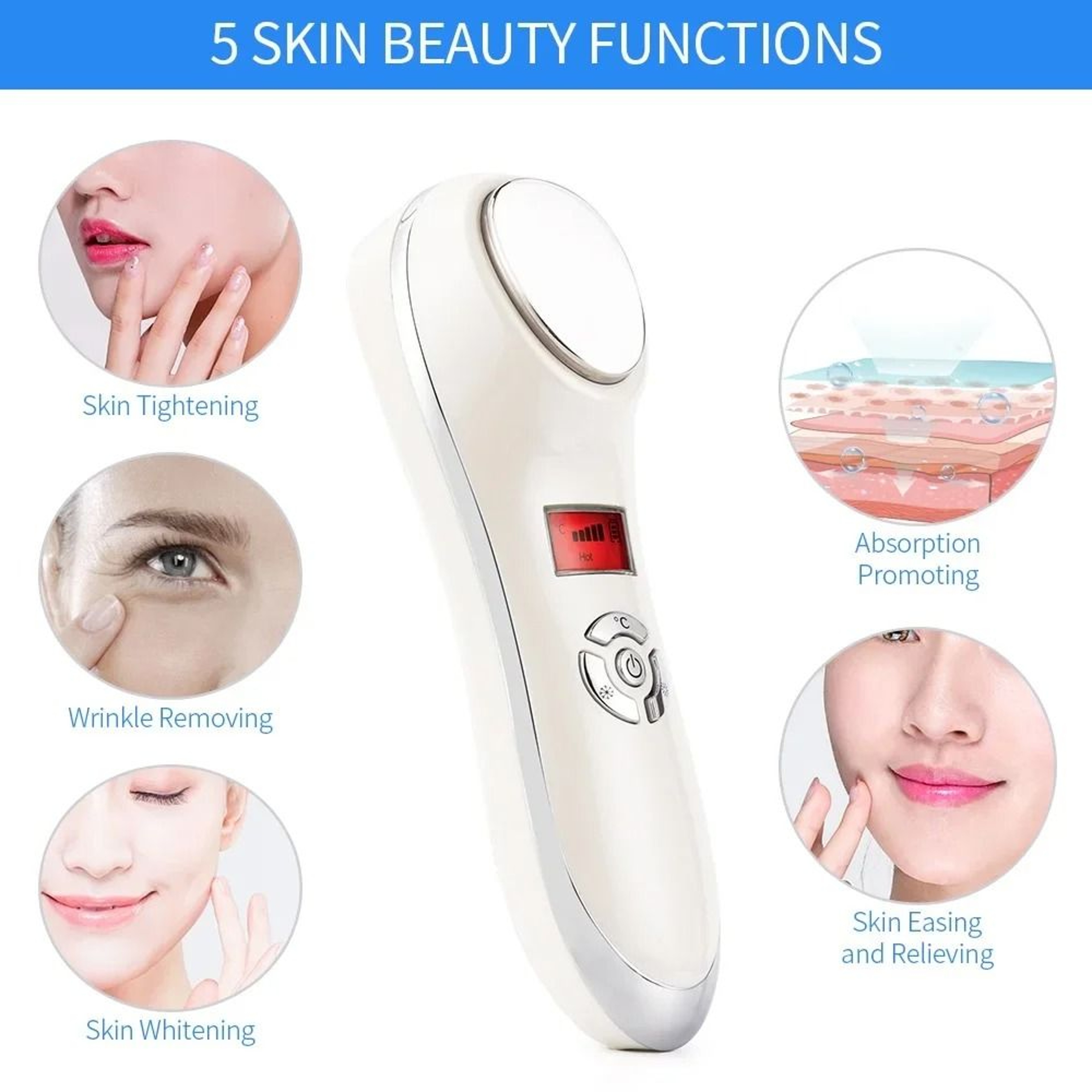 Hot Cold Beauty Instrument And Skin Rejuvenation Massager Machine 4