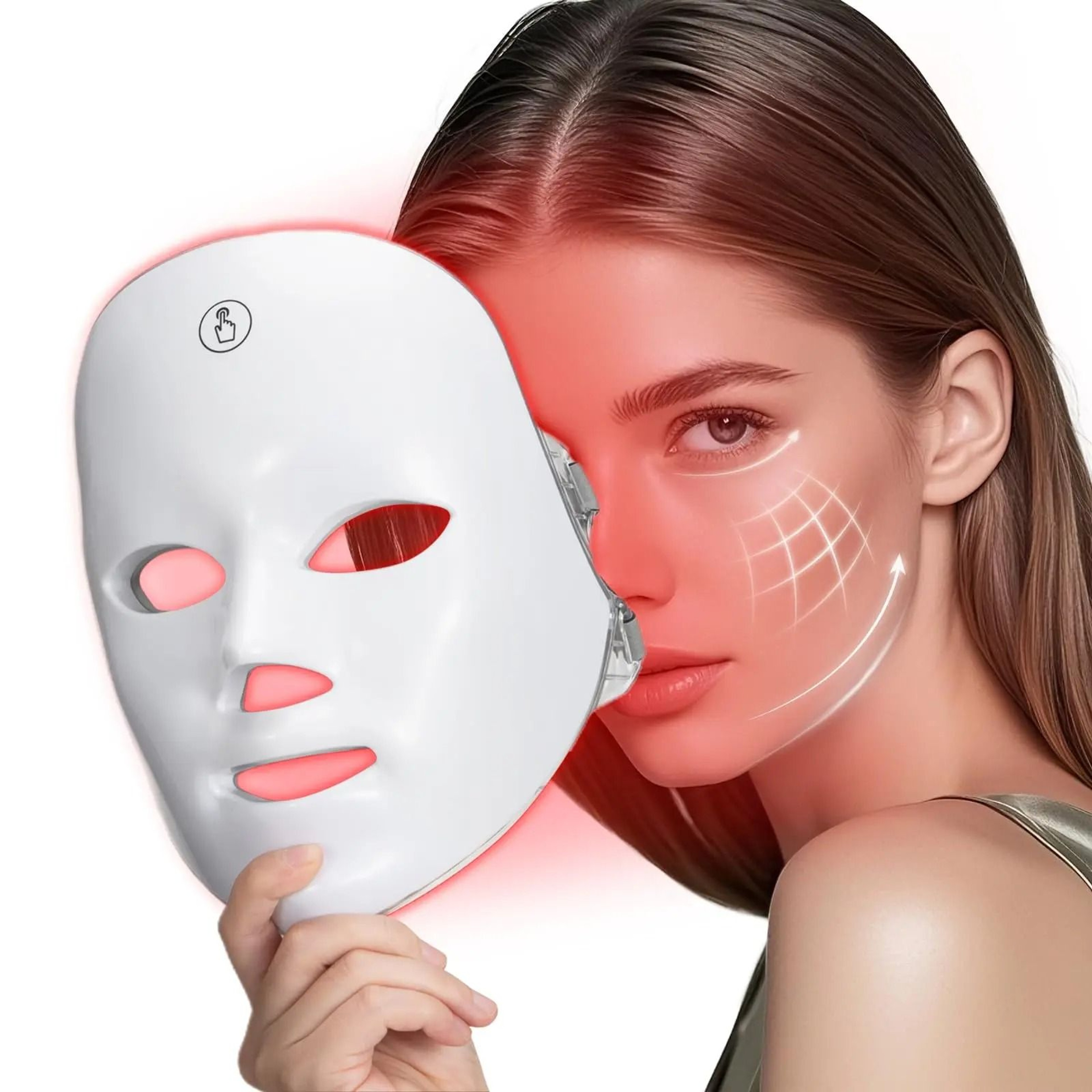7 Colors Portable Wireless LED Facial Photon Therapy Mask 0
