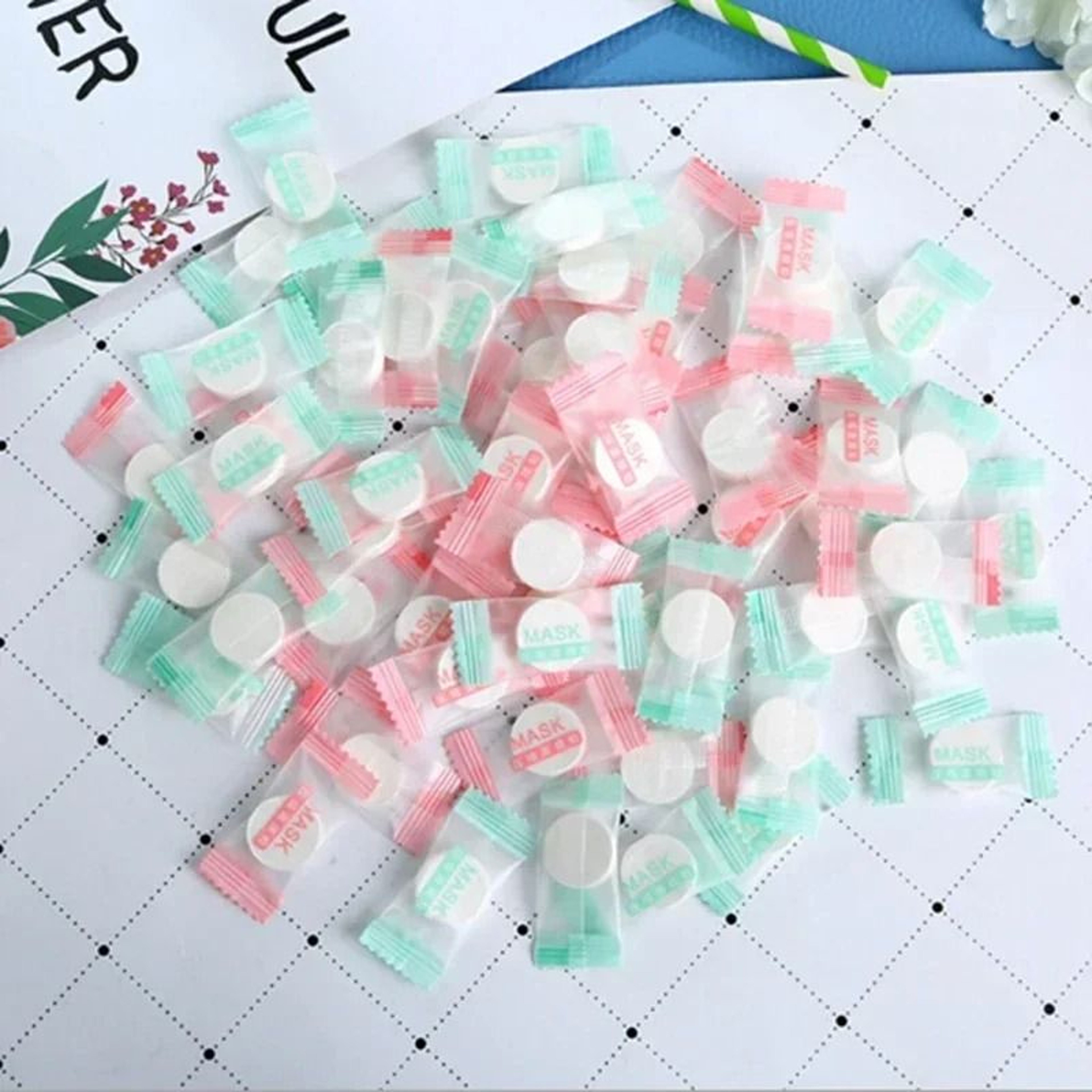 Portable Compressed Granular Face Towels Disposable Cotton Coin Tissues 1